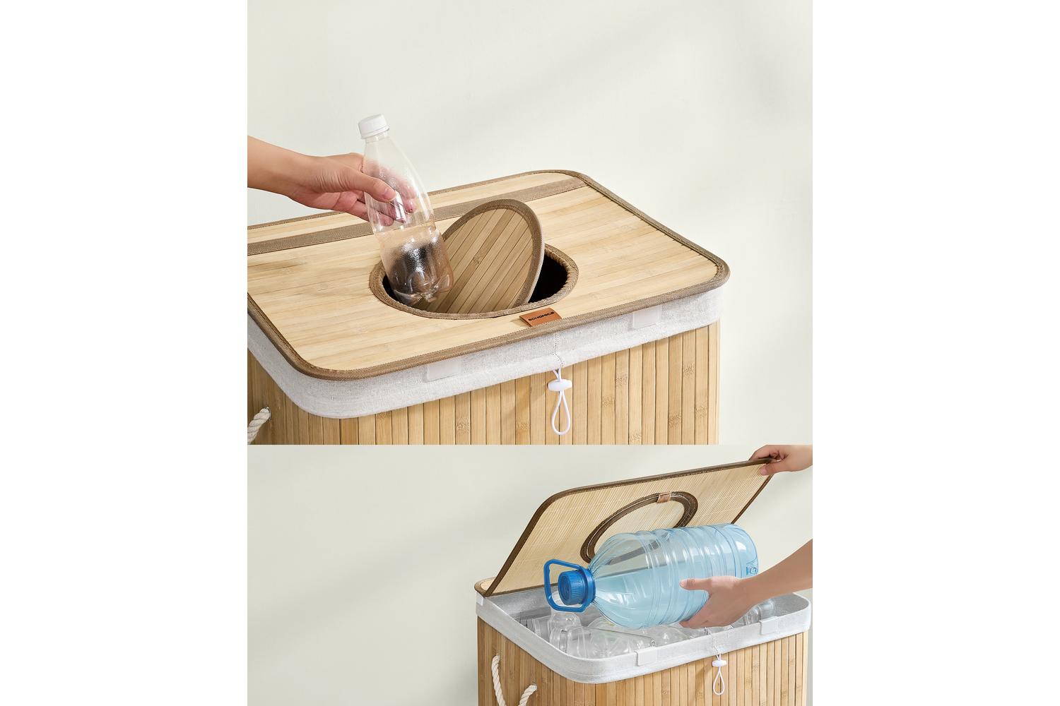Recycling Bin | Rubbish Bin | Bamboo | 120 Litre-4
