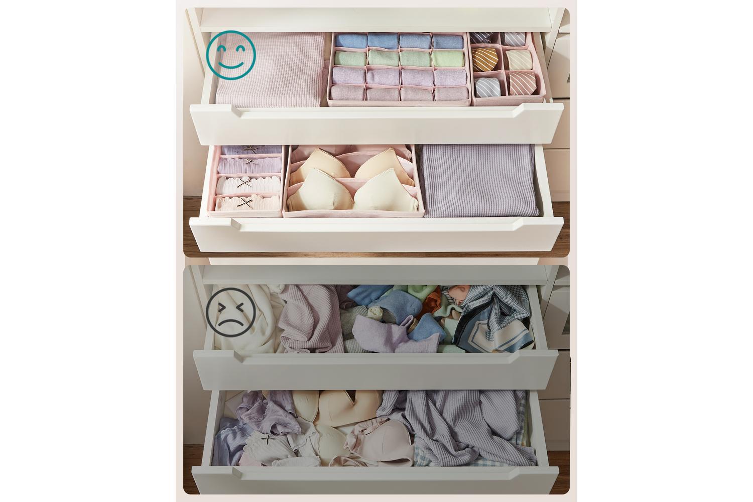 Flatbox Storage Box Set | Non-woven Fabric | Pink-2