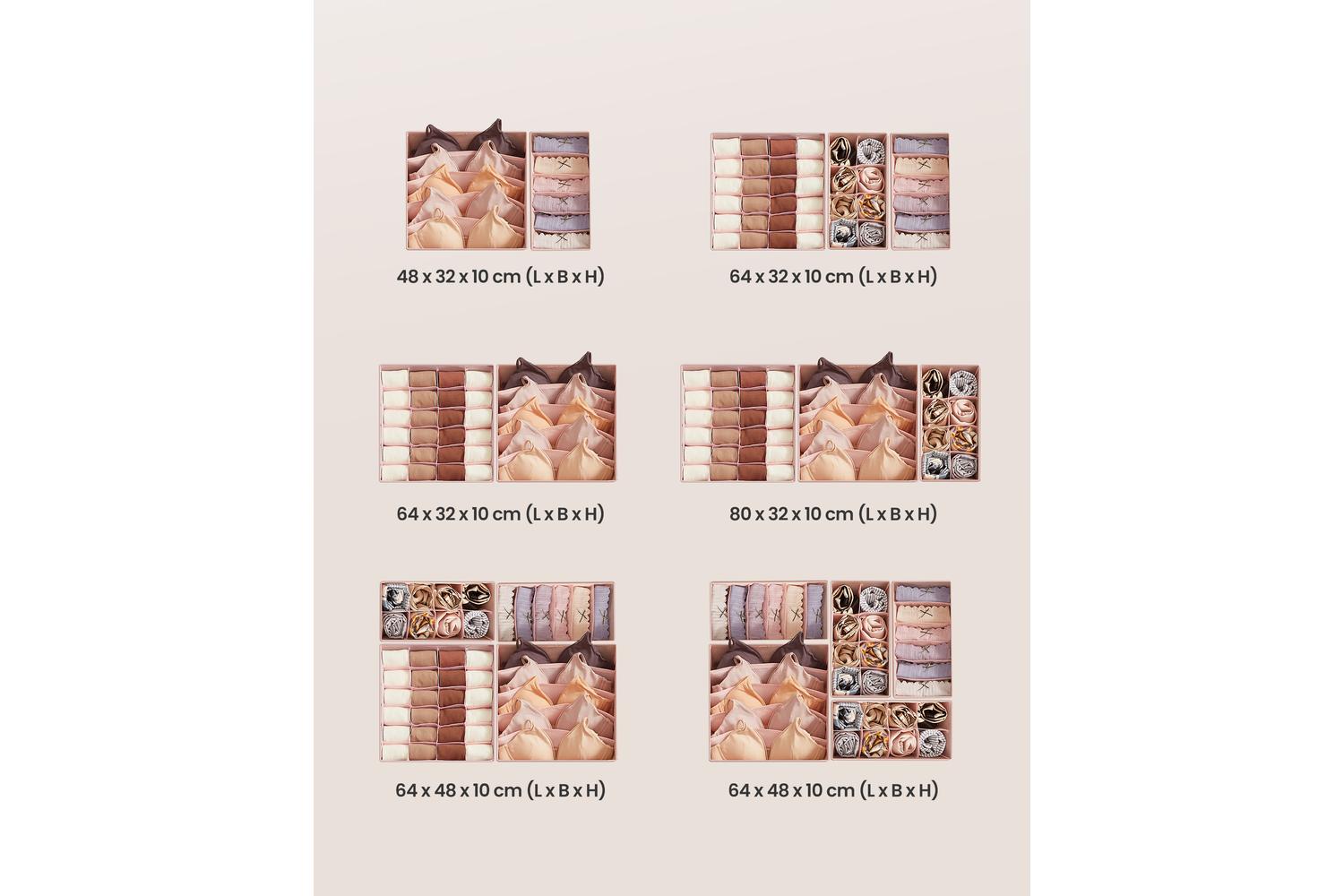 Flatbox Storage Box Set | Non-woven Fabric | Pink-4