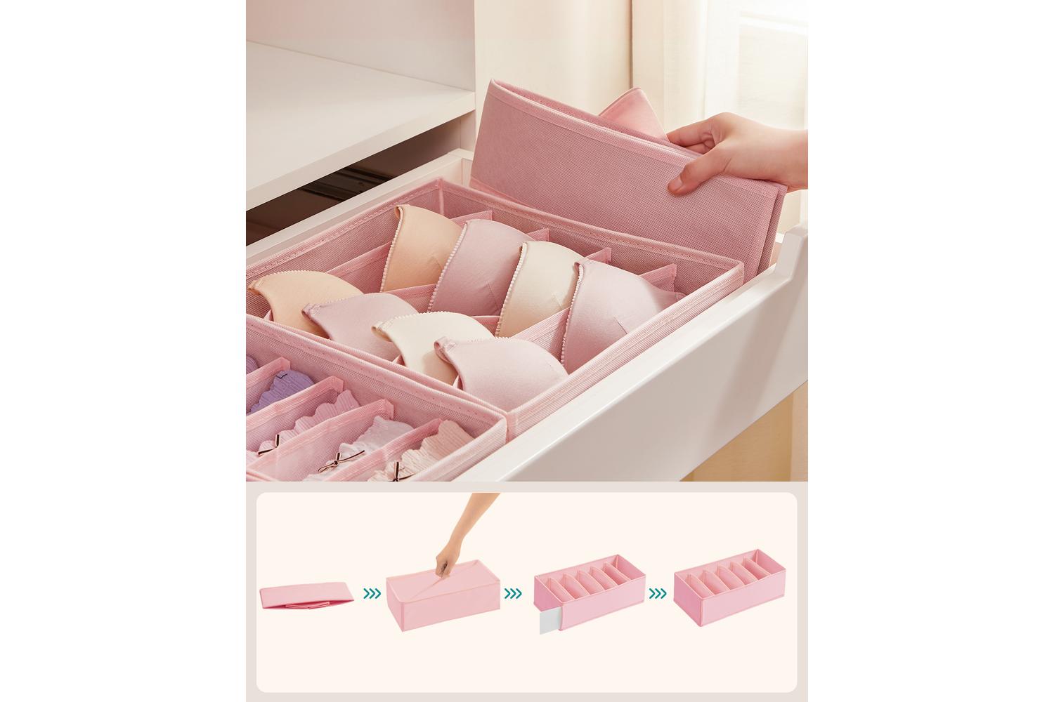 Flatbox Storage Box Set | Non-woven Fabric | Pink-5