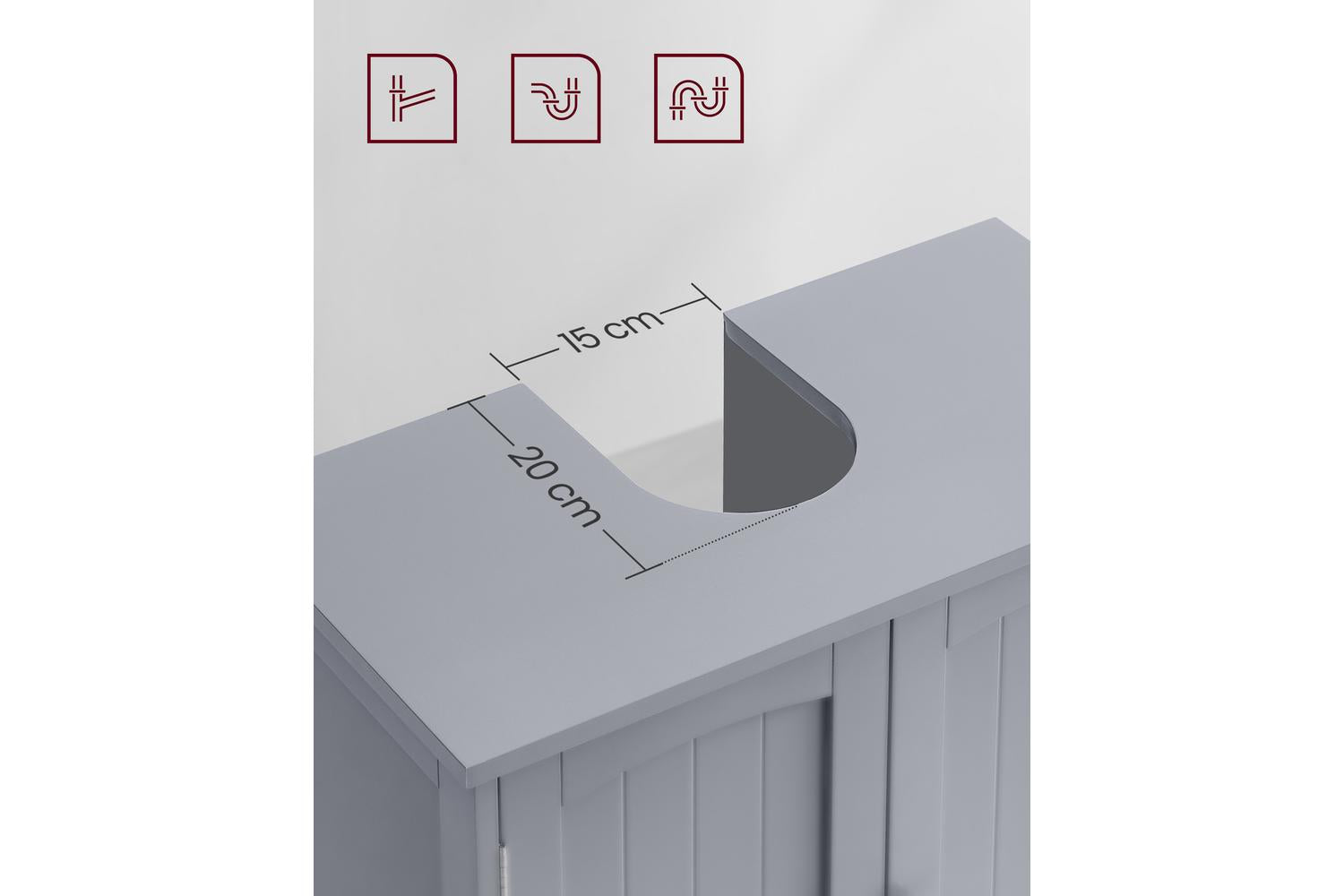 Under Sink Cabinet | Bathroom Storage | Mdf-4