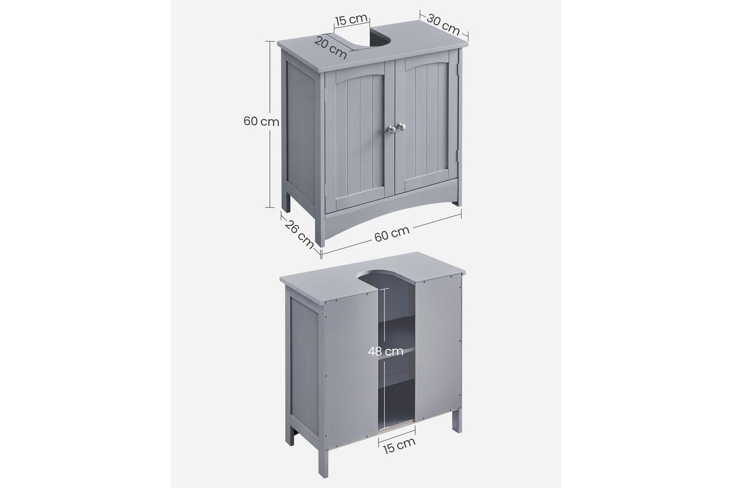 Under Sink Cabinet | Bathroom Storage | Mdf-5