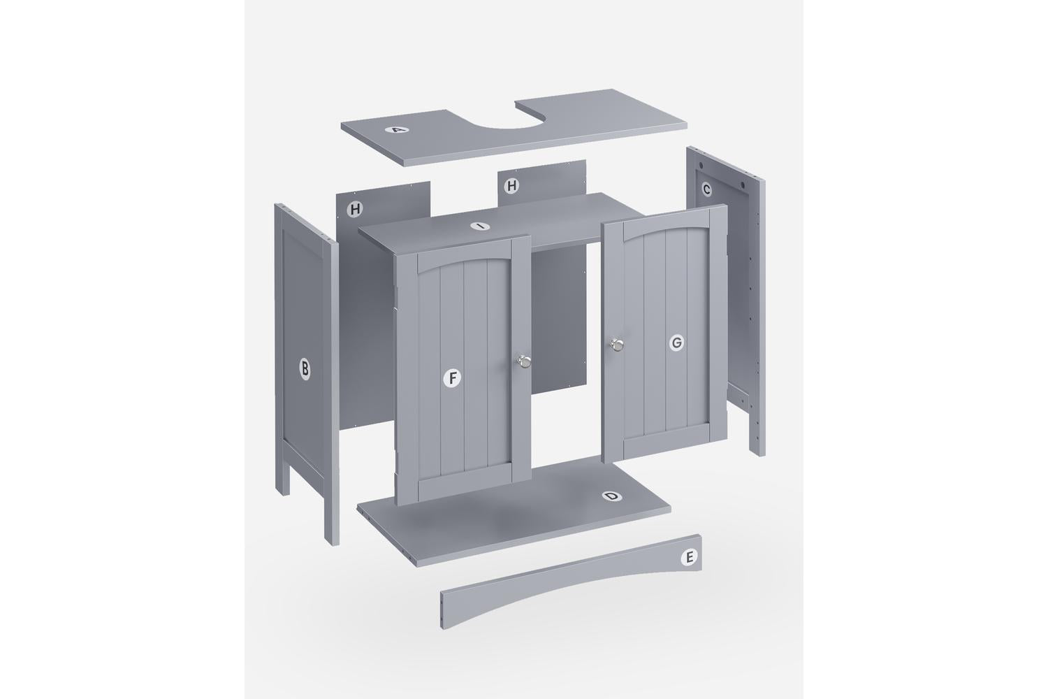 Under Sink Cabinet | Bathroom Storage | Mdf-6