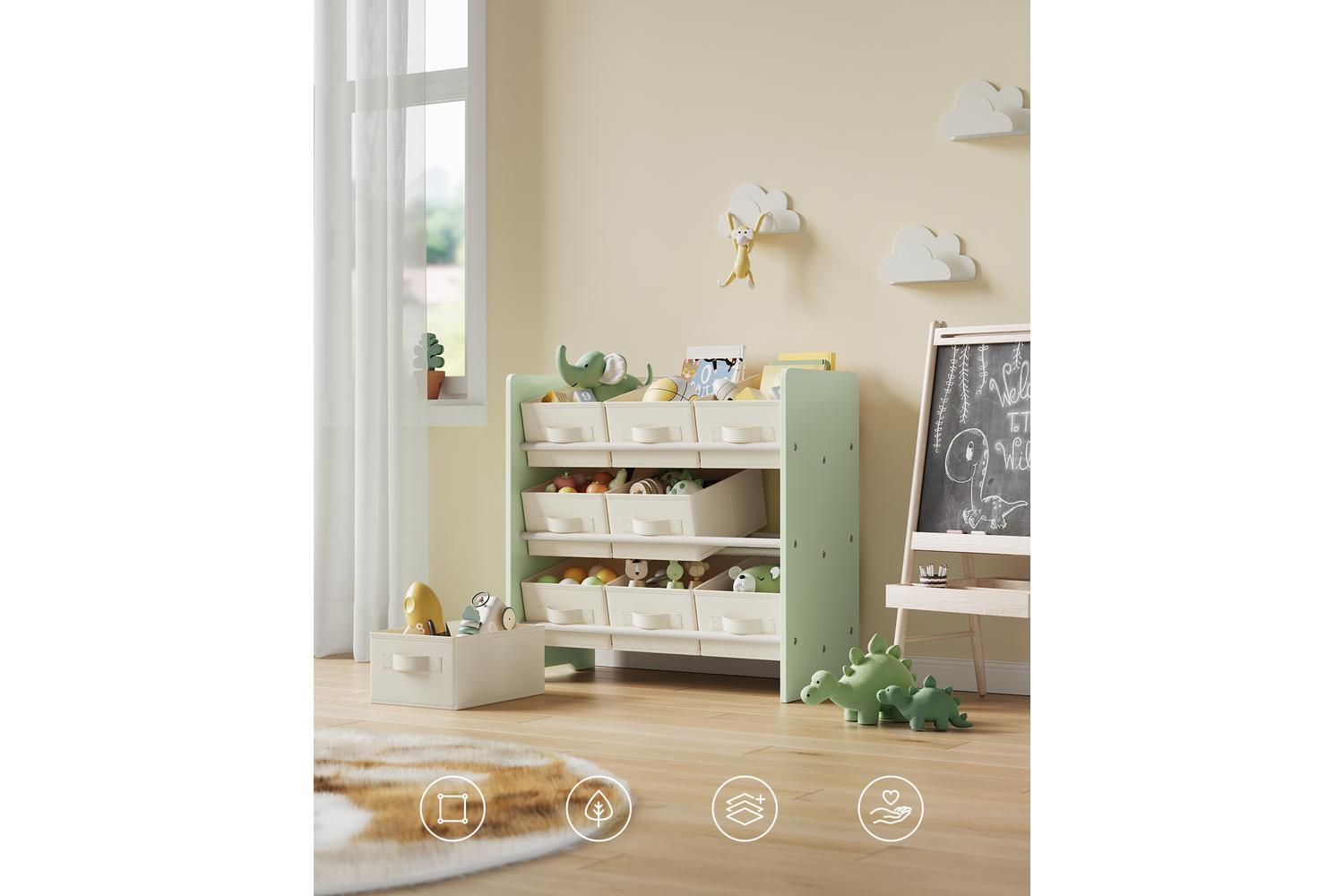 Toy Storage Shelf | Toy Storage Shelf | Chipboard | 9 Boxes-3