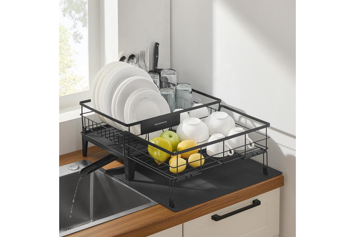 Songmics Dish Rack | Over Sink | Steel | Expandable-3