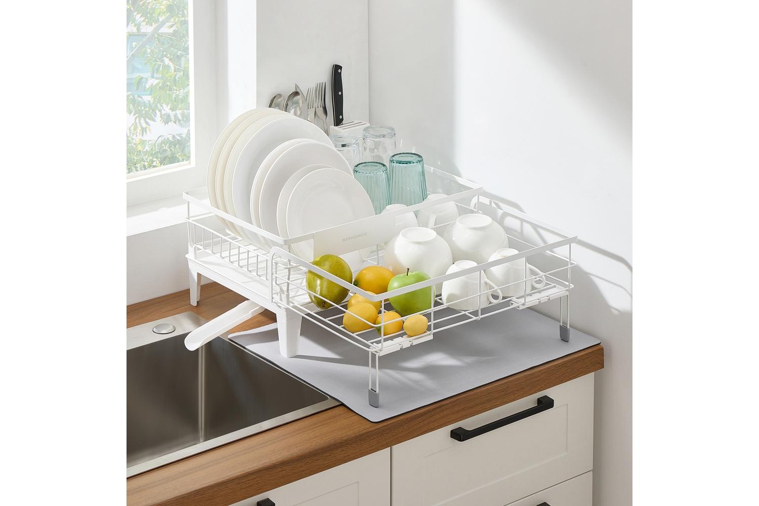 Songmics Dish Rack | Steel And Plastic | Adjustable Size-3