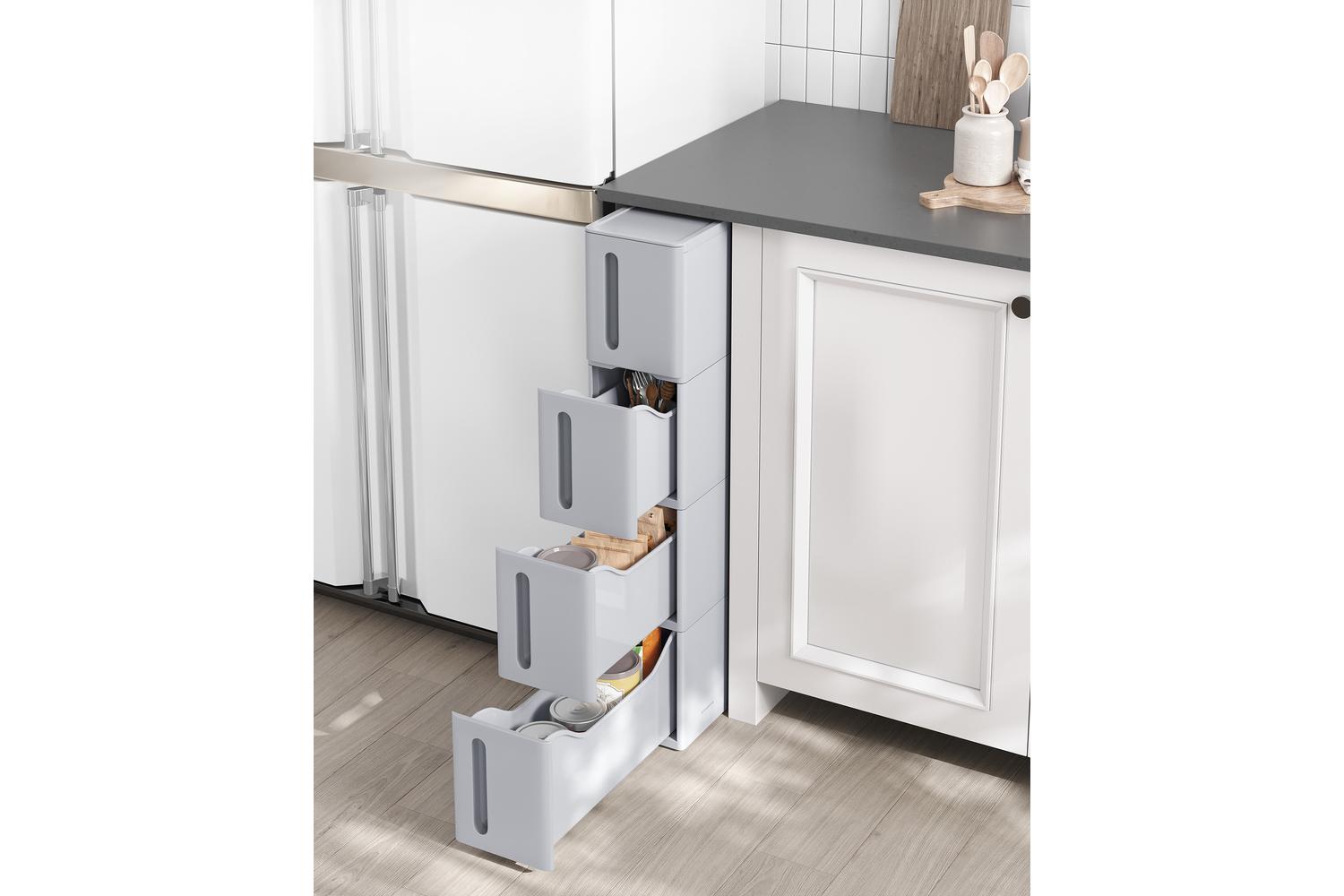 Kitchen Storage Rack | Trolley | Pp Plastic | Slim 4-tier-3