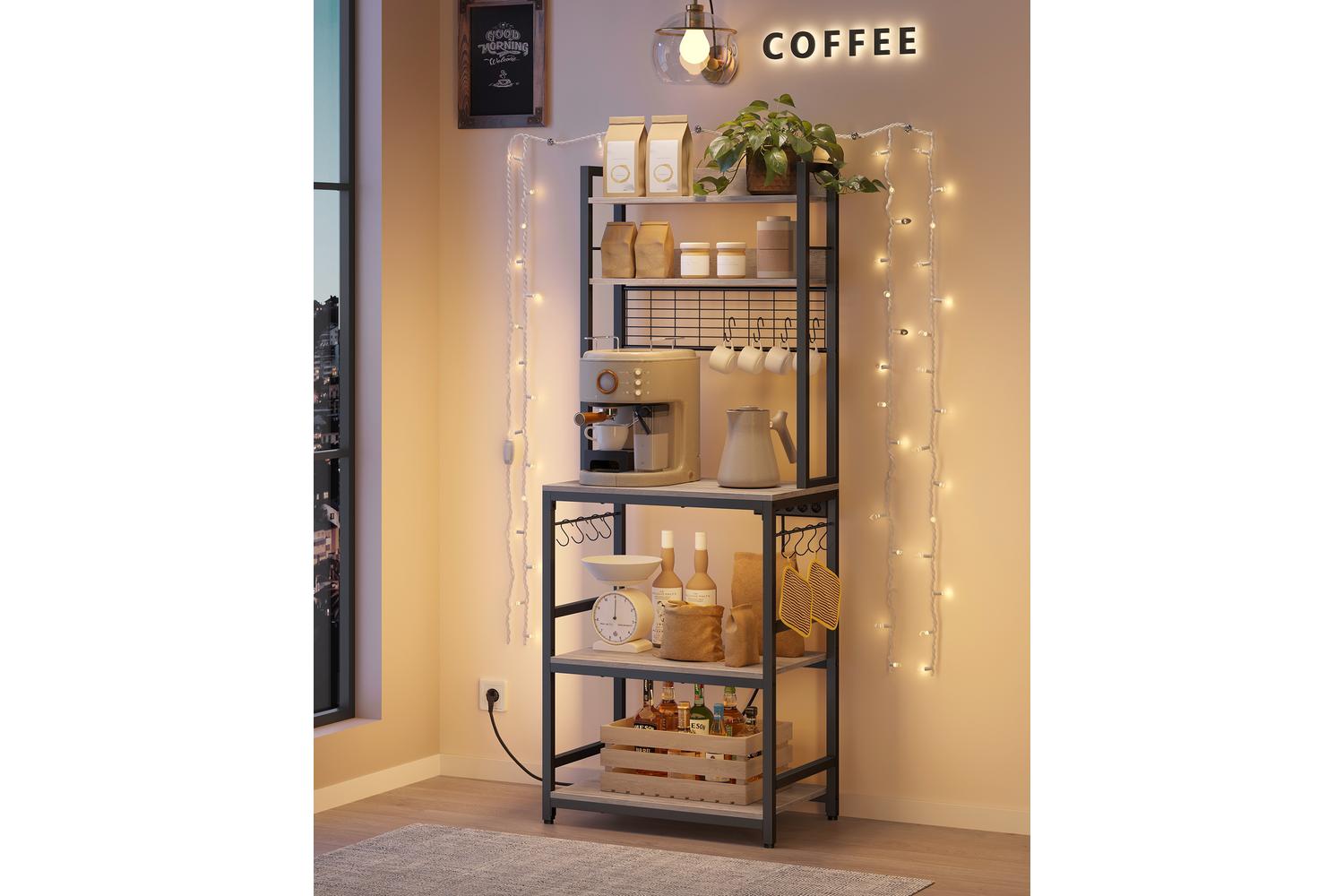 Kitchen Shelf | Kitchen Storage Shelf | Chipboard And Steel | Five Tier-3