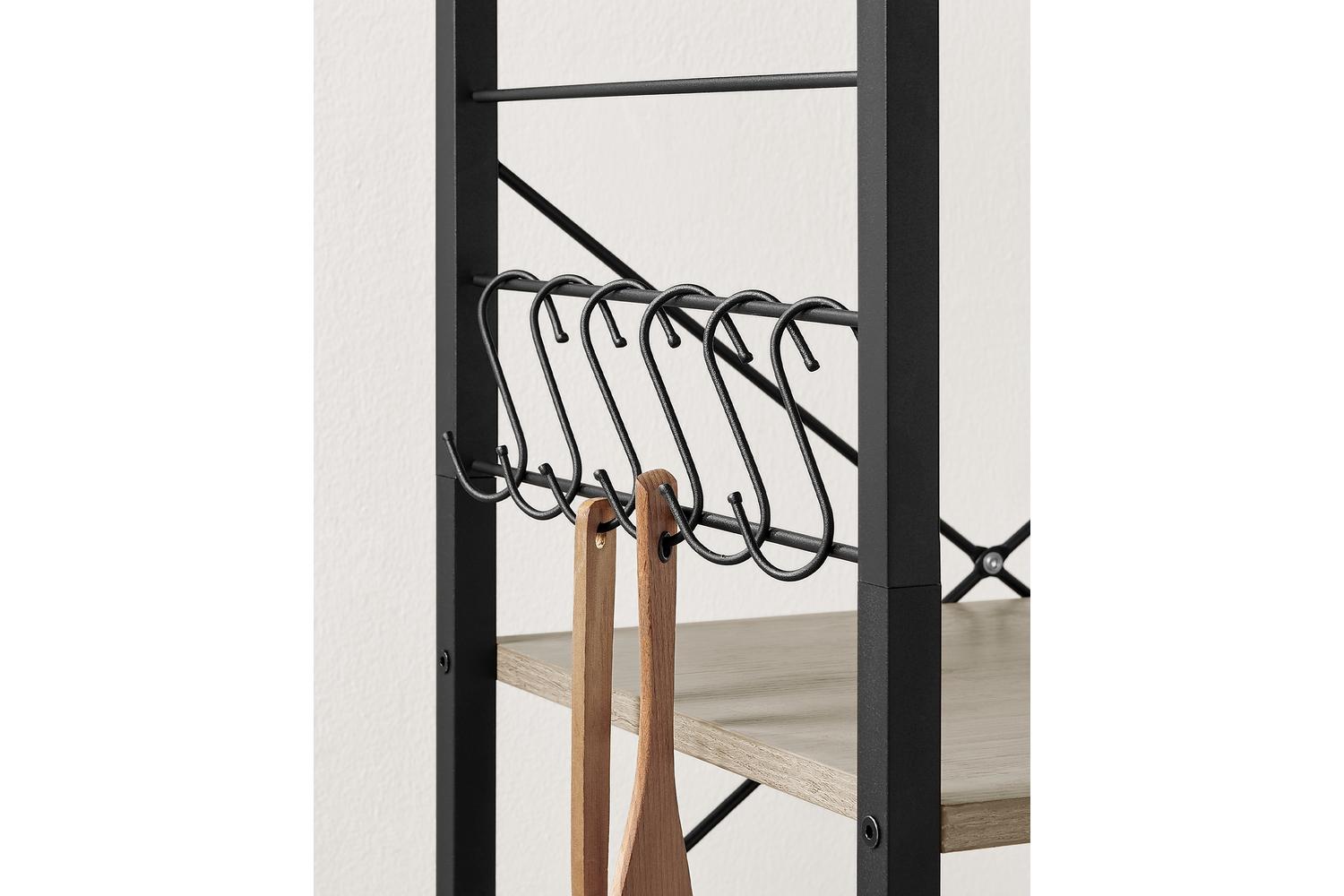 Kitchen Shelves | Kitchen Storage Shelf | Particle Board And Steel | 3-tier-7