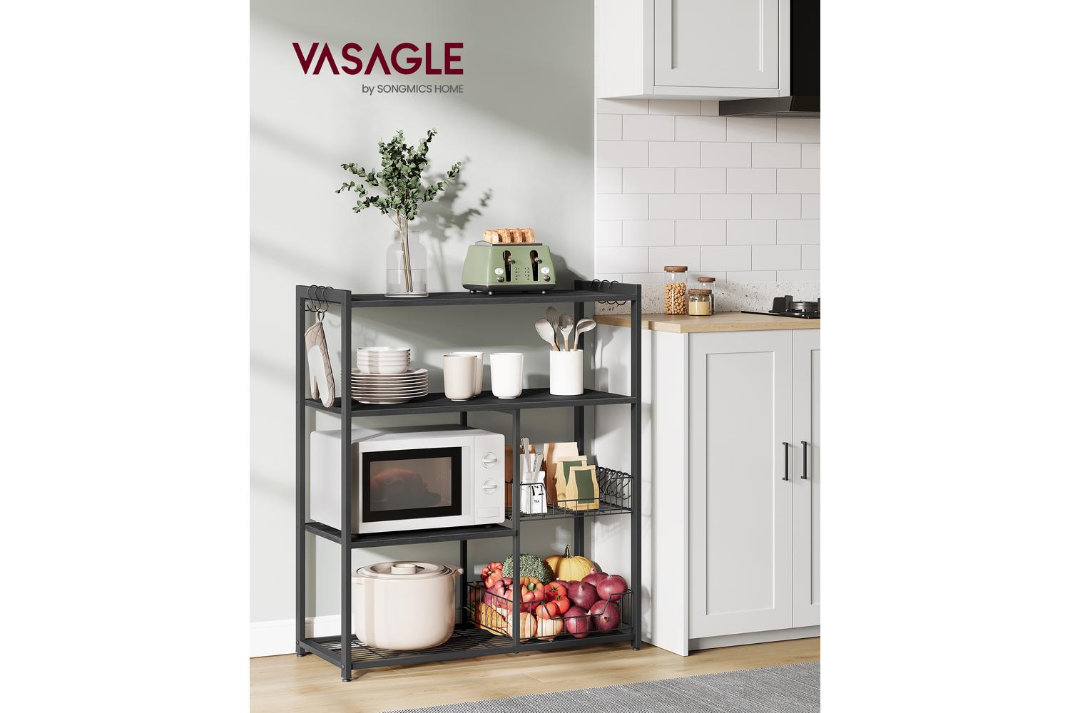 Kitchen Shelf | Kitchen Storage Shelf | Steel & Wood | Multi-tier-2