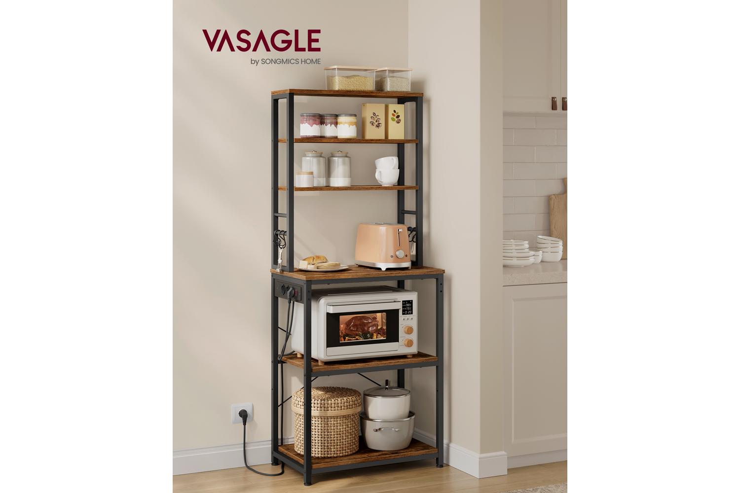 Kitchen Shelf | Kitchen Storage Rack | Steel And Particle Board | 40 X 60 X 167 Cm-2