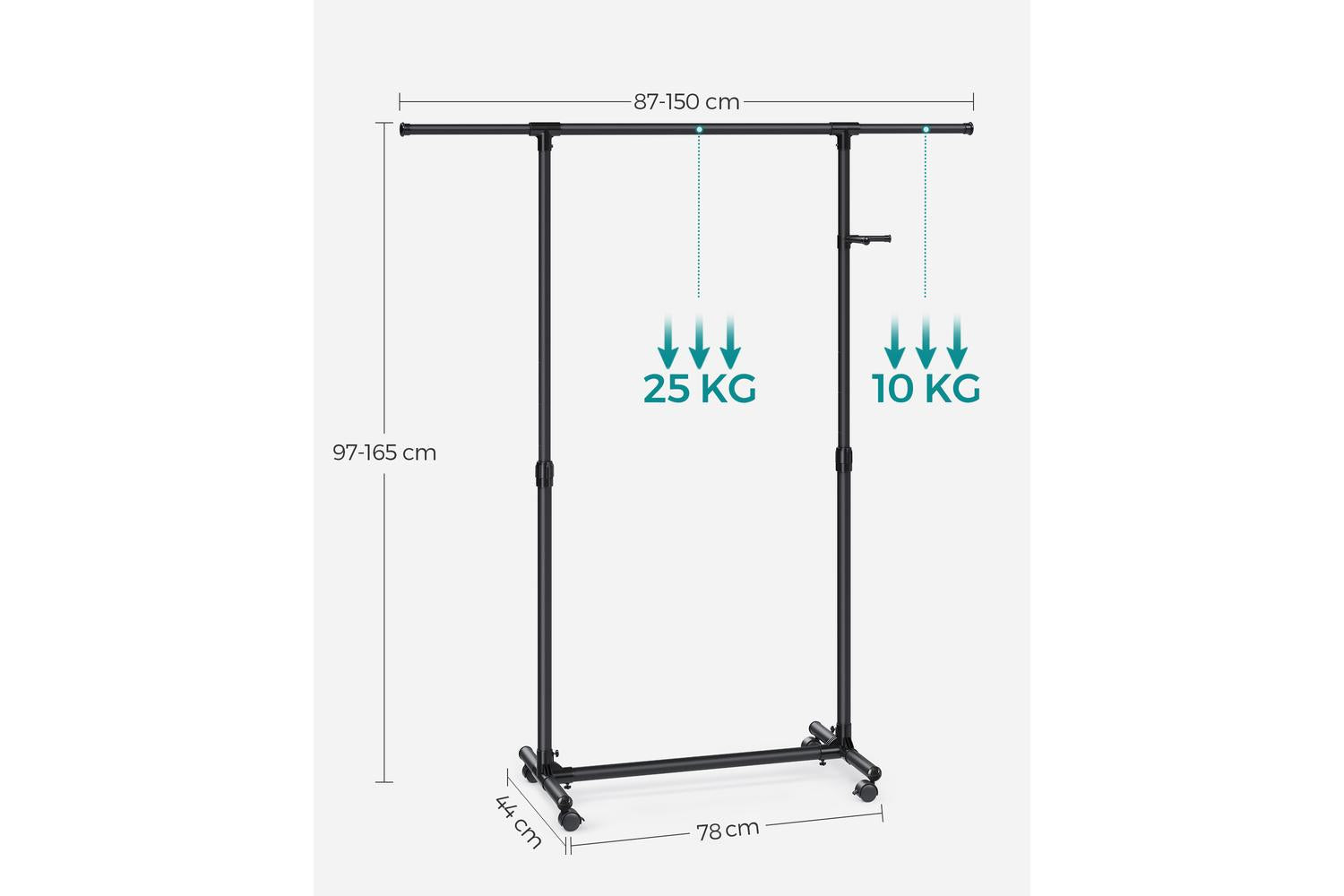 Songmics Coat Rack | Steel | Adjustable Size-5