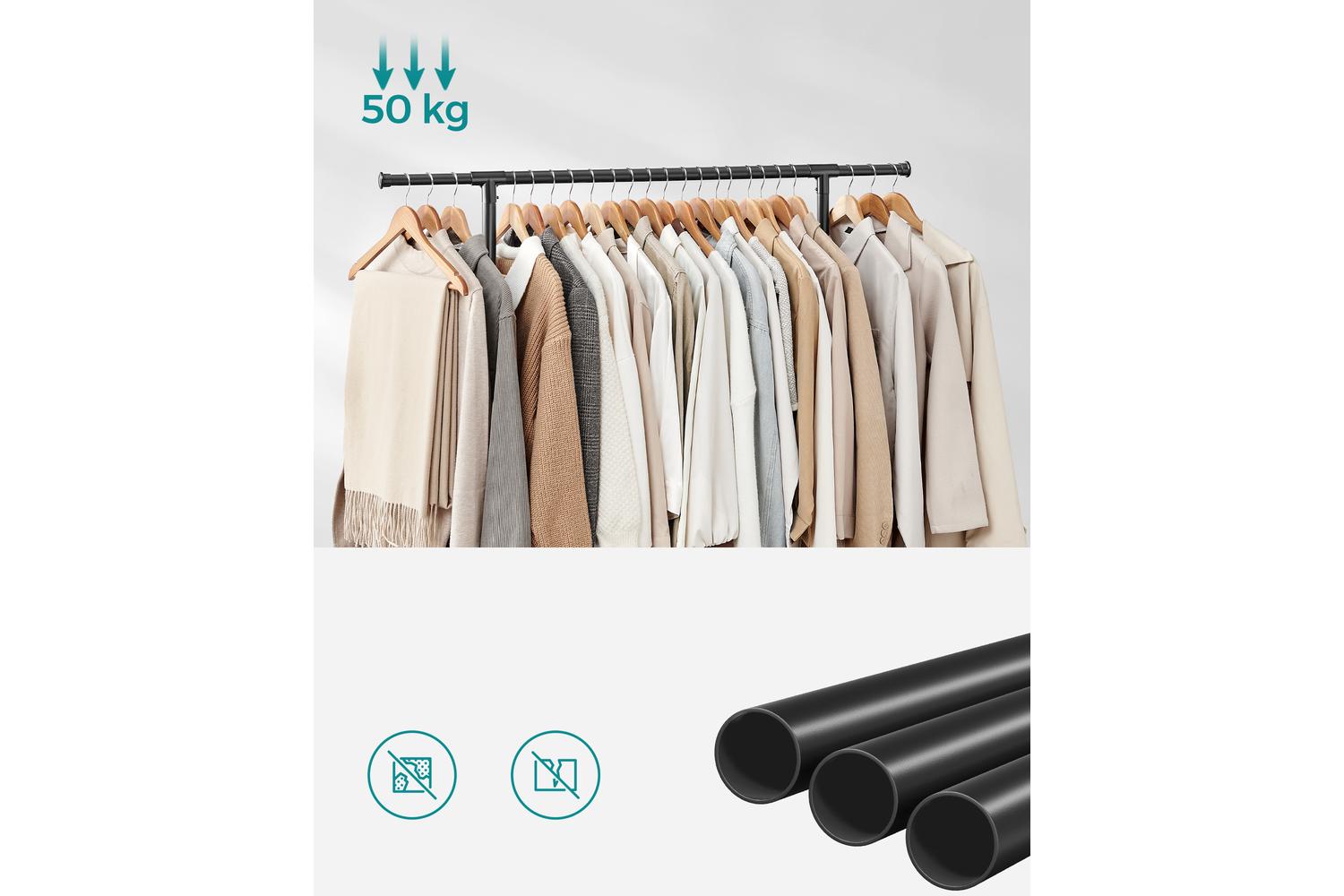 Coat Rack | Double Clothes Rail | Steel | Adjustable Size-3
