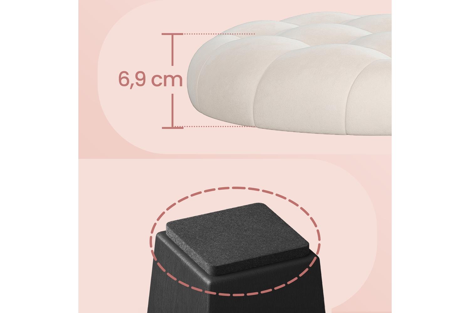 Storage Ottoman | Storage Pouf | Velvet | 45 X 45 X 44.5 Cm-6