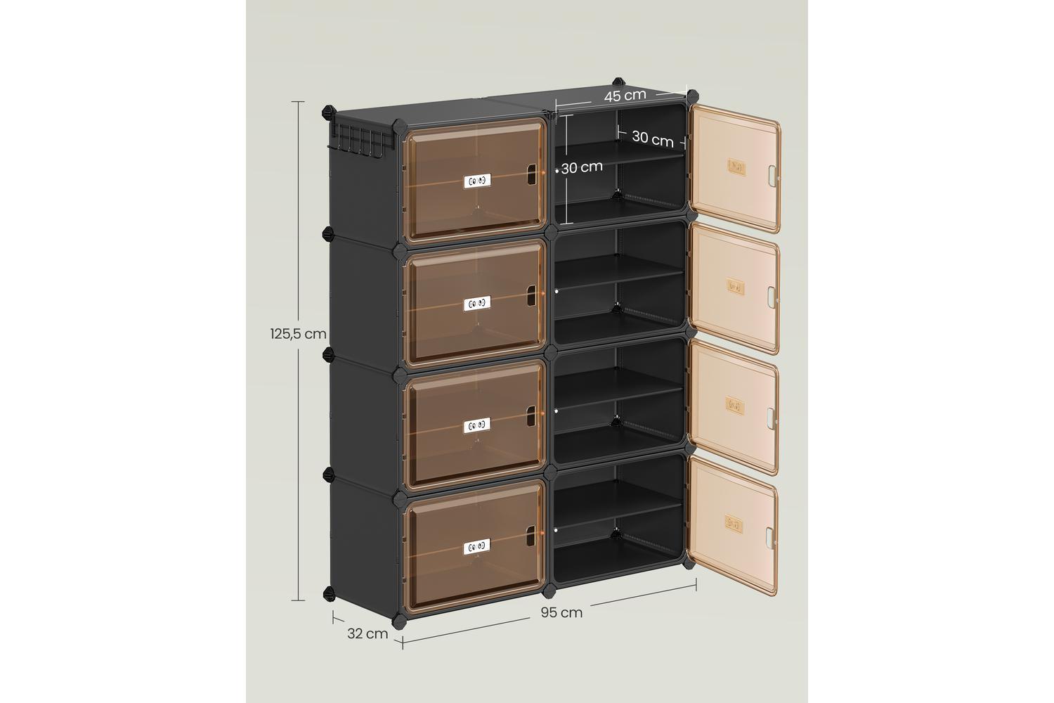 Shoe Rack | Storage Unit | Plastic And Steel | 2 Tier-5
