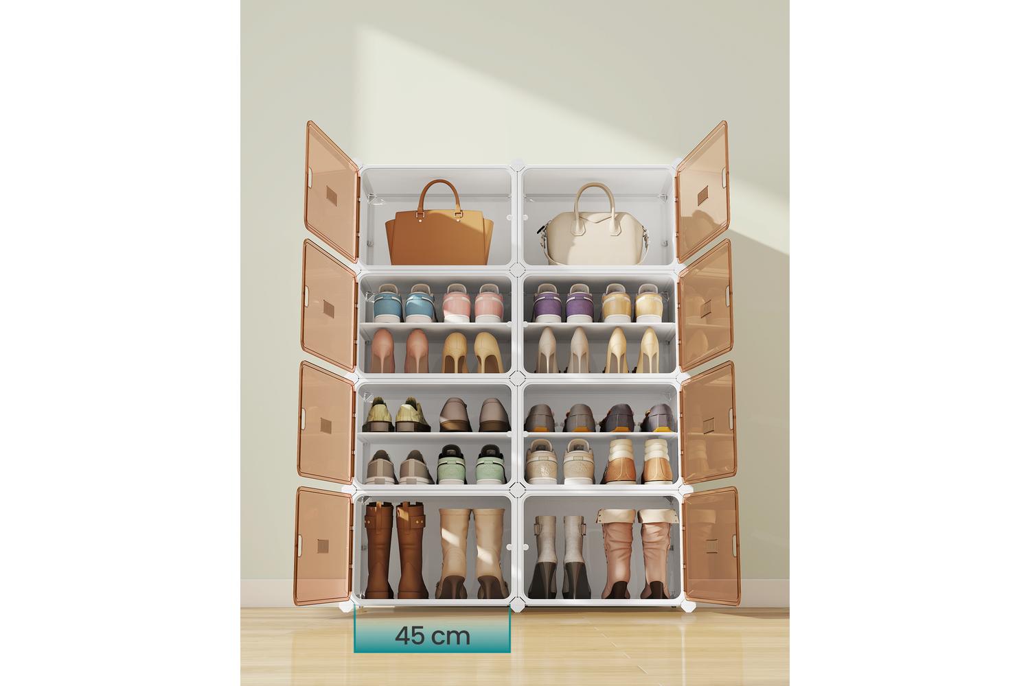 Shoe Rack | Storage Unit | Plastic & Steel | 2 Tiers-2