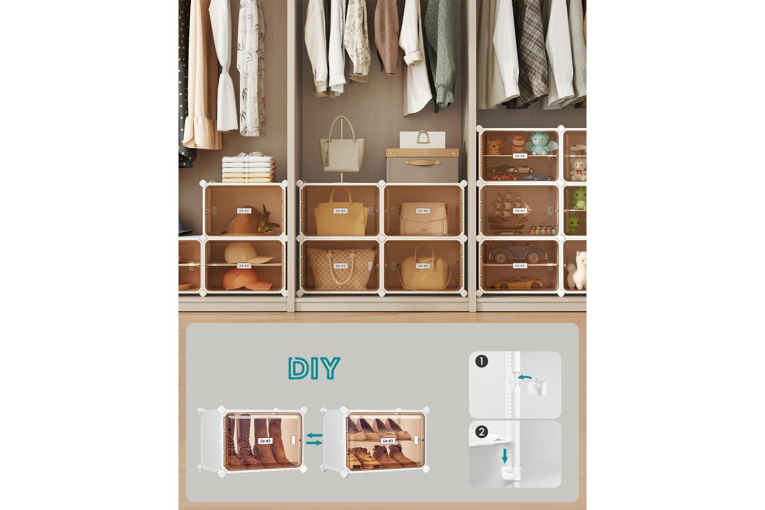 Shoe Rack | Storage Unit | Plastic & Steel | 2 Tiers-3
