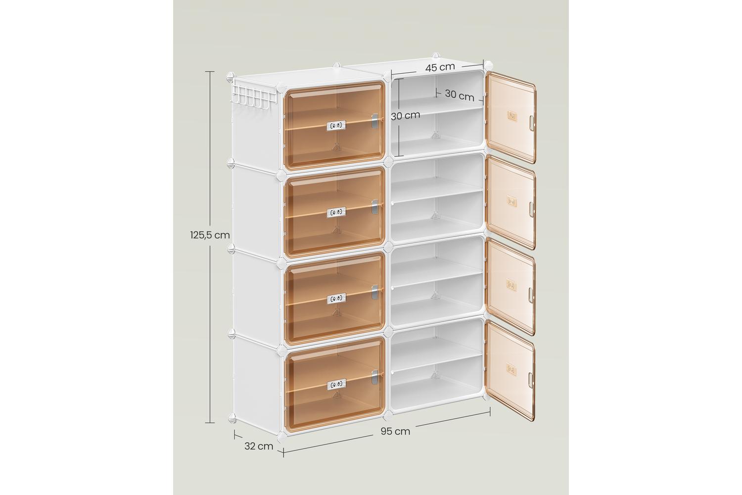 Shoe Rack | Storage Unit | Plastic & Steel | 2 Tiers-5