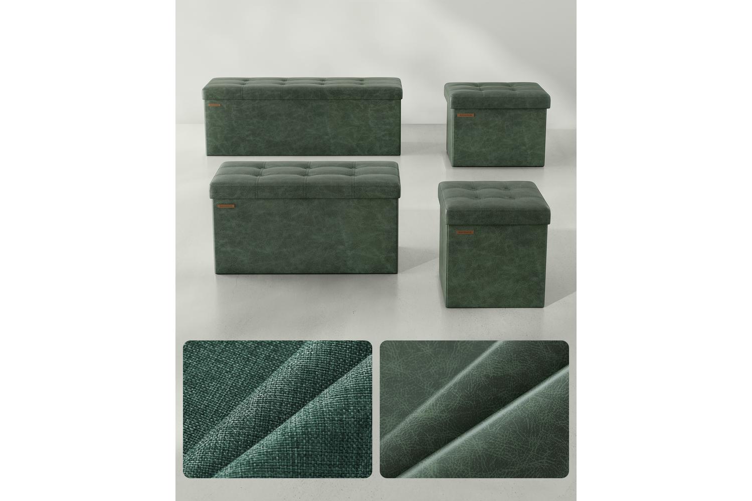 Storage Ottoman | Storage Bench | Mdf & Synthetic Leather | 76 X 38 X 38 Cm-5
