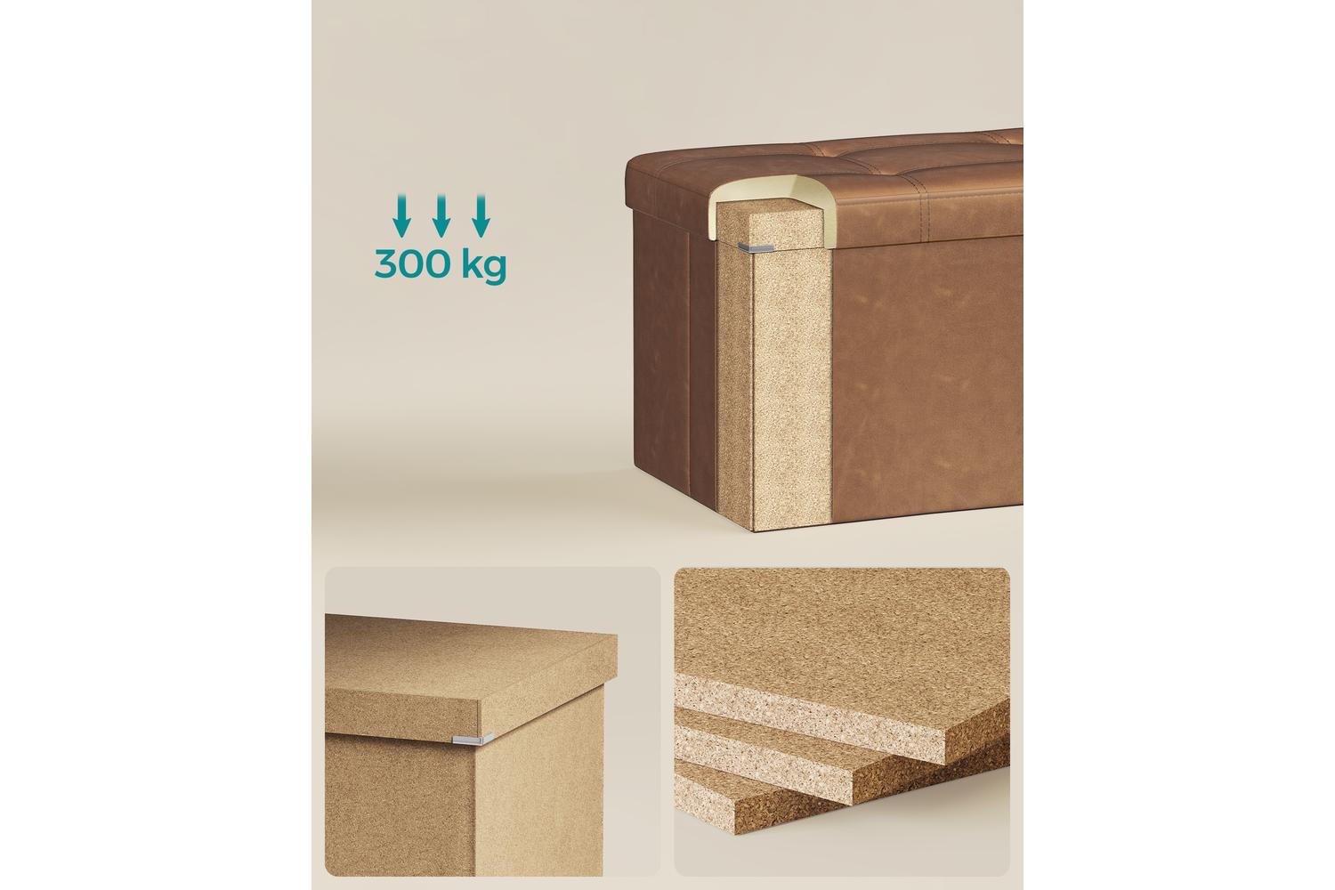 Storage Ottoman | Storage Bench | Synthetic Leather | 76cm-3