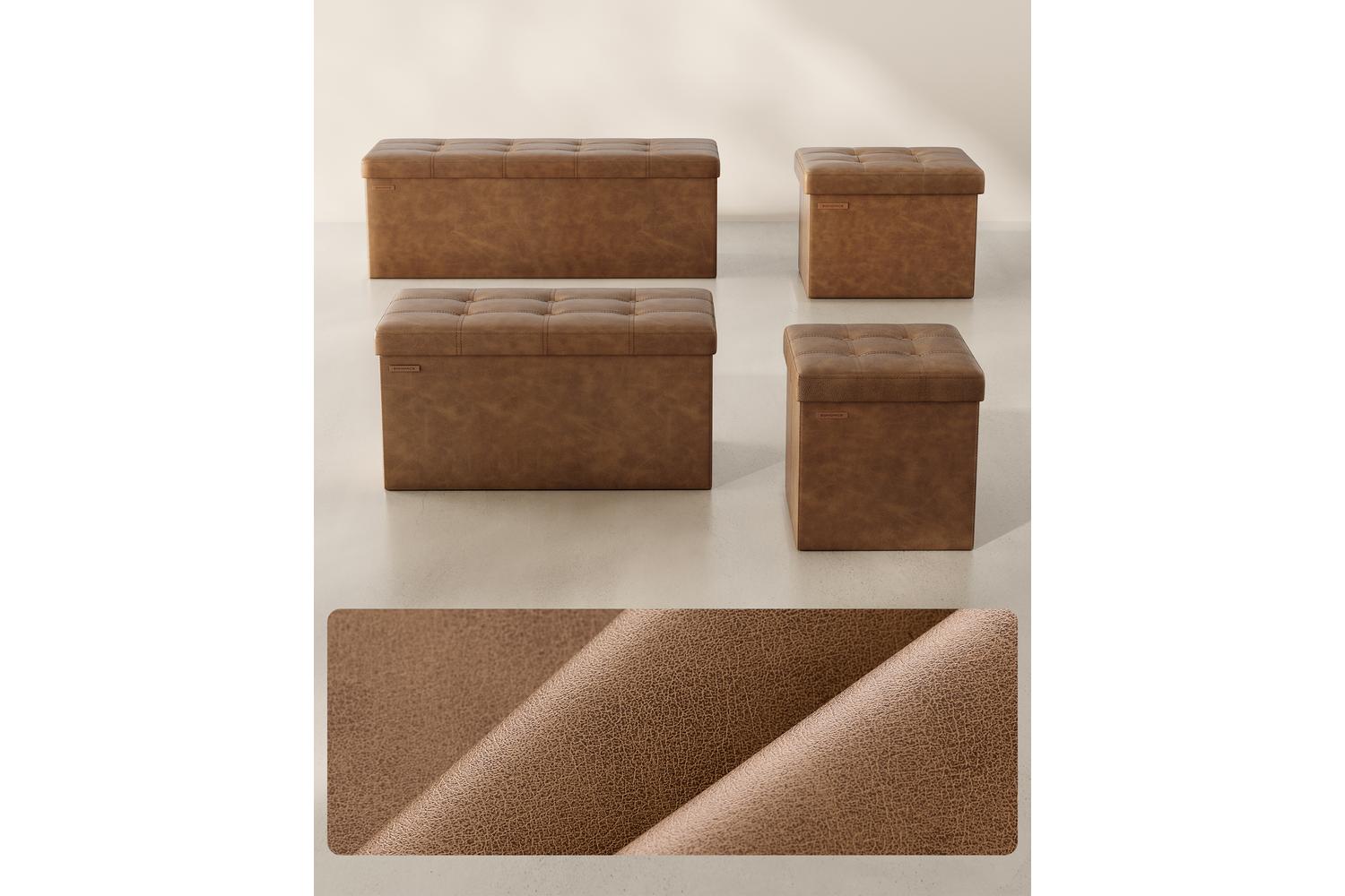 Storage Ottoman | Storage Bench | Synthetic Leather | 76cm-5