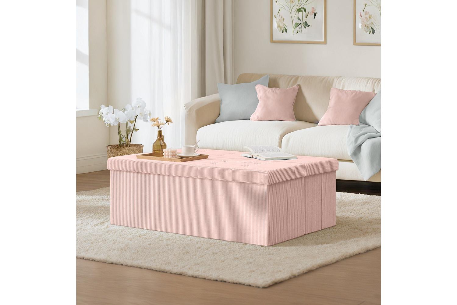 Storage Ottoman | Storage Bench | Corduroy | 110 X 38 Cm-4