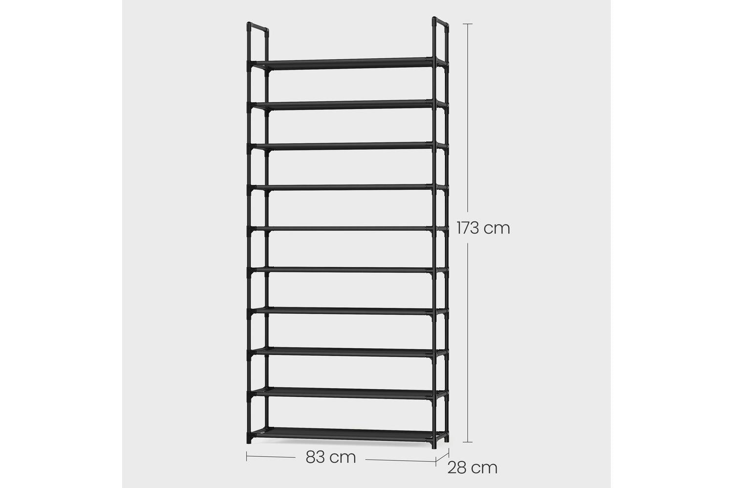Shoe Rack | Storage Organiser | Non-woven Fabric & Metal | Tall-2