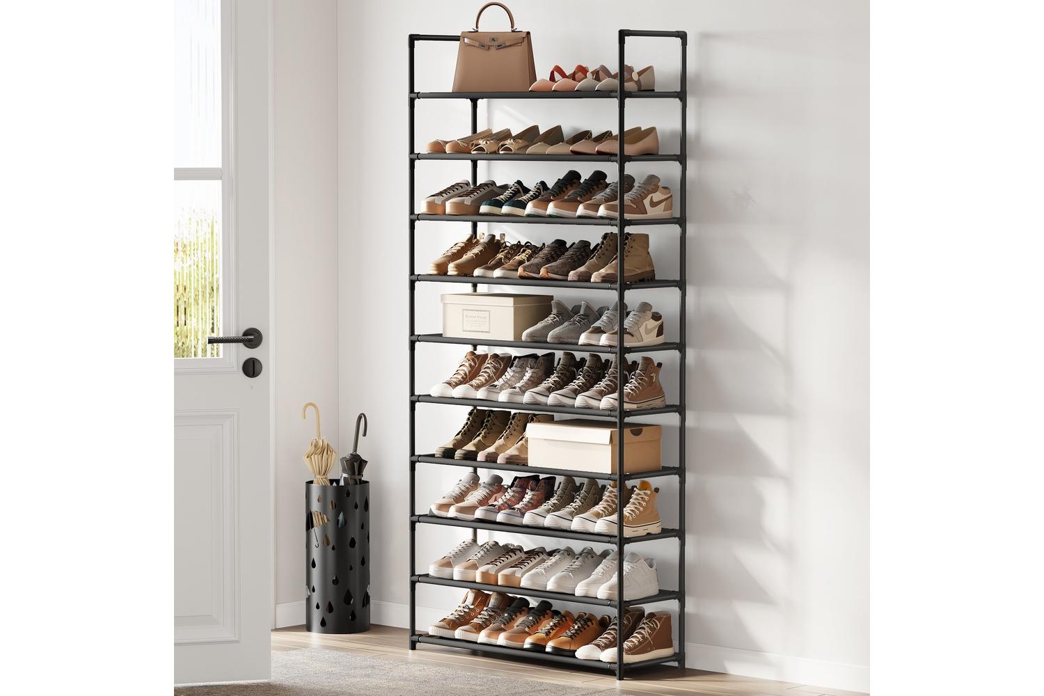 Shoe Rack | Storage Organiser | Non-woven Fabric & Metal | Tall-4