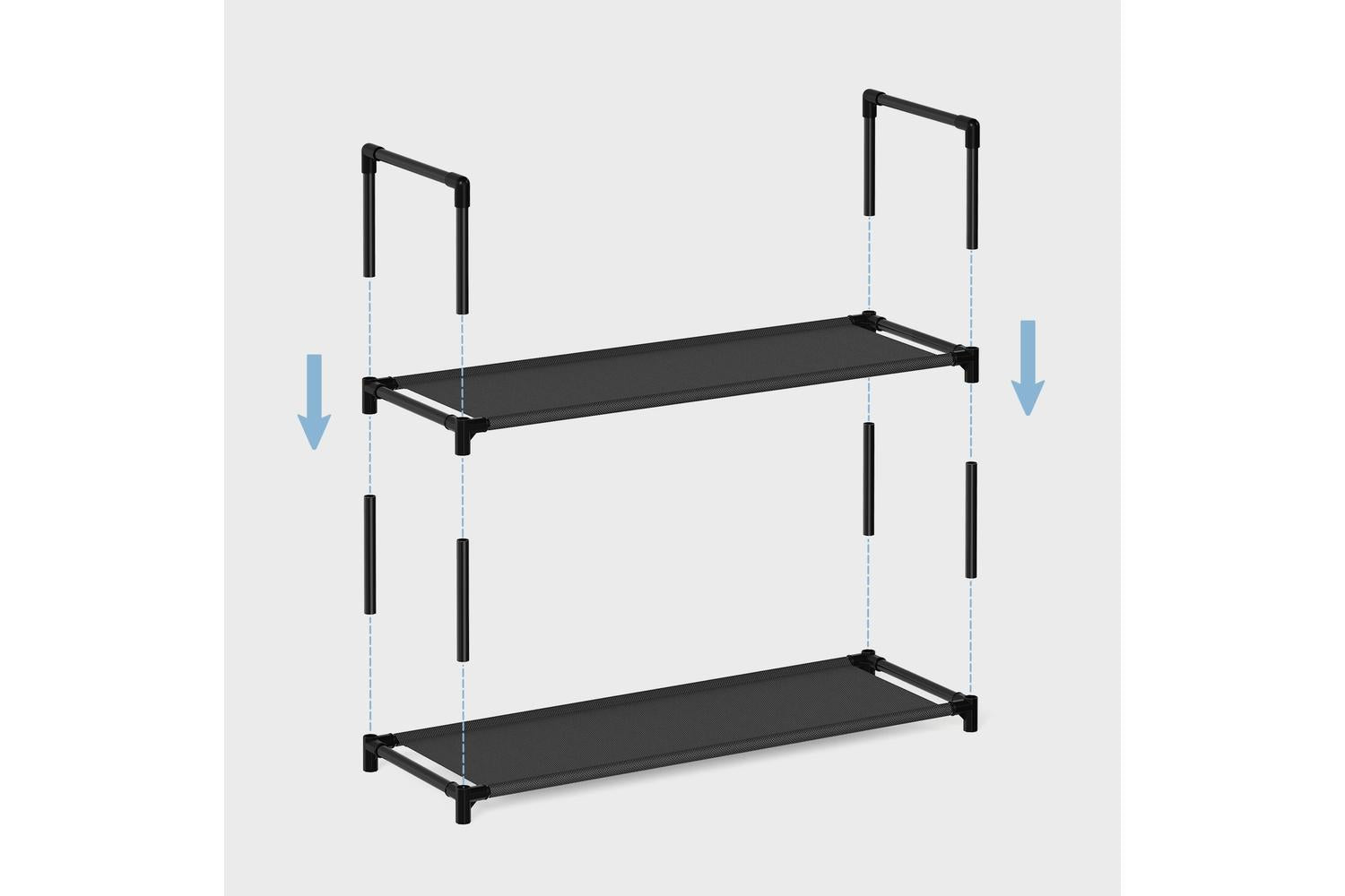 Shoe Rack | Storage Organiser | Non-woven Fabric & Metal | Tall-7