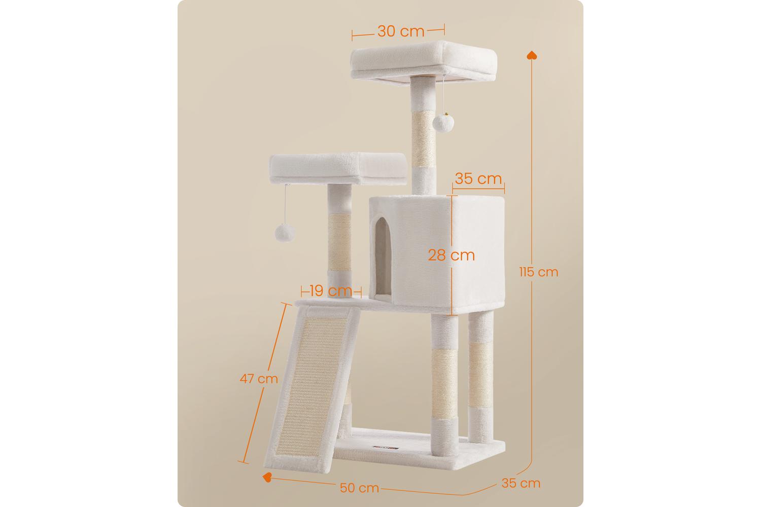 Cat Tree | Cat Tower | Particleboard Plush Sisal | 115 Cm-4