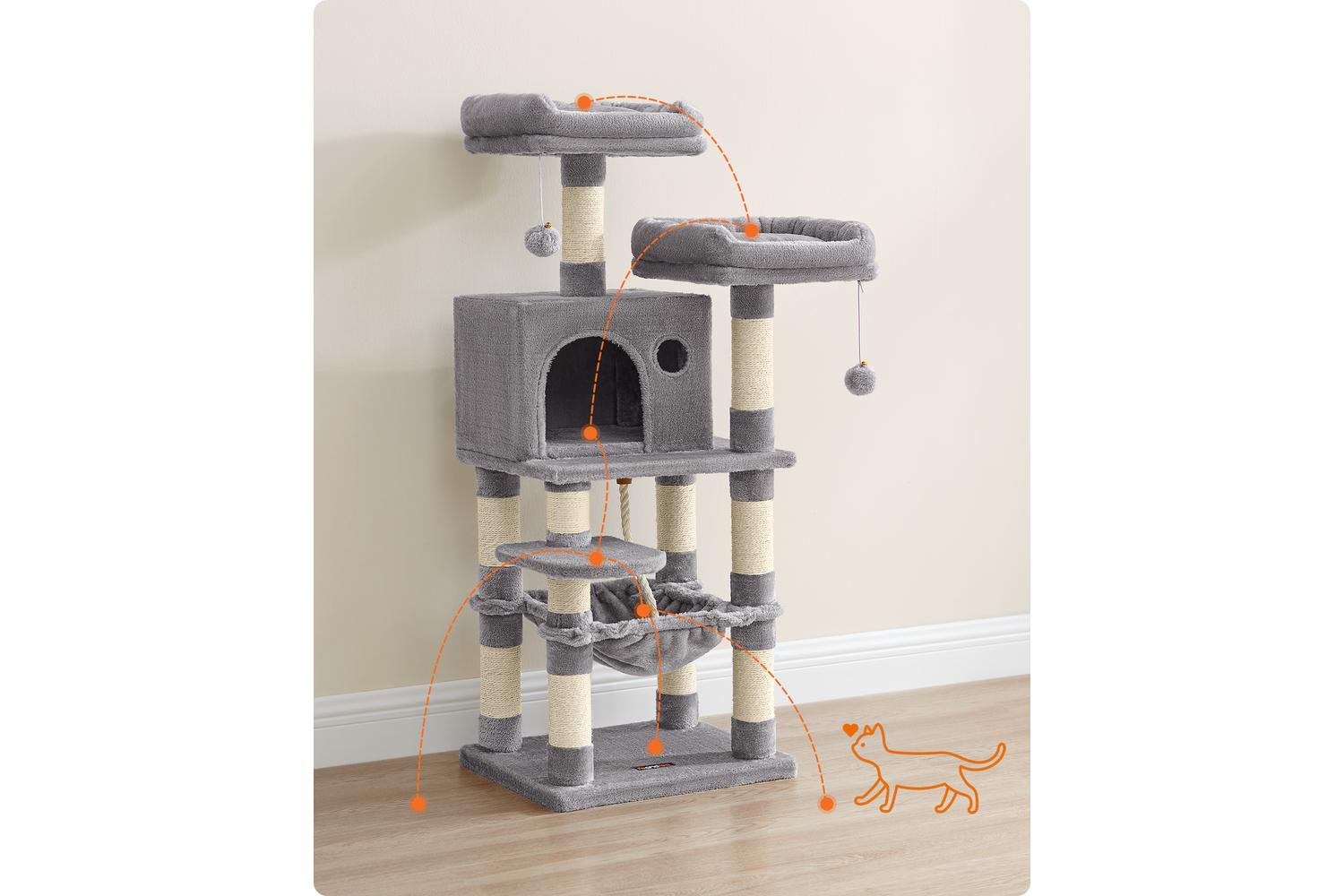 Cat Tree | Cat Tower | Plush & Sisal | 112 Cm-2