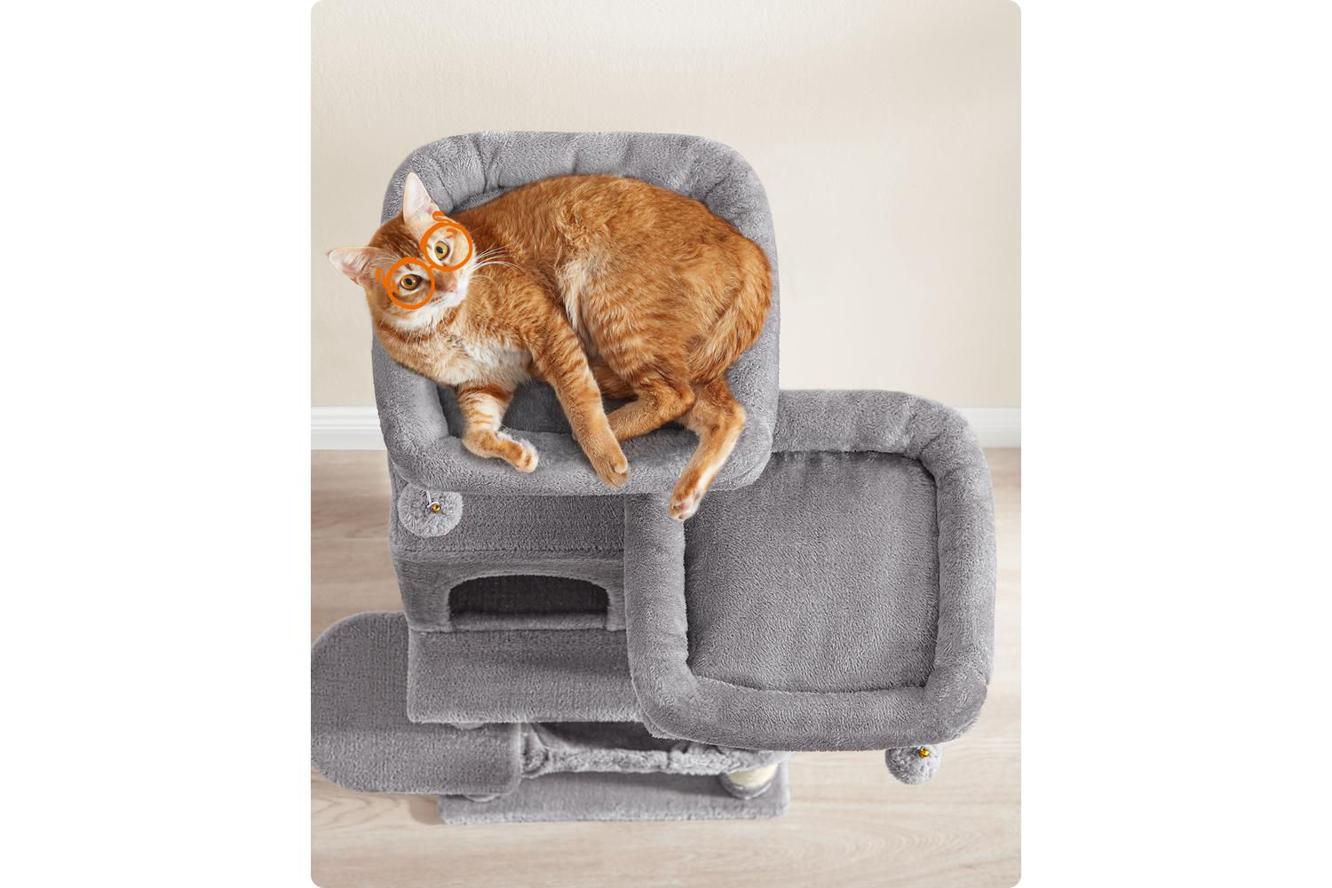Cat Tree | Cat Tower | Plush & Sisal | 112 Cm-3