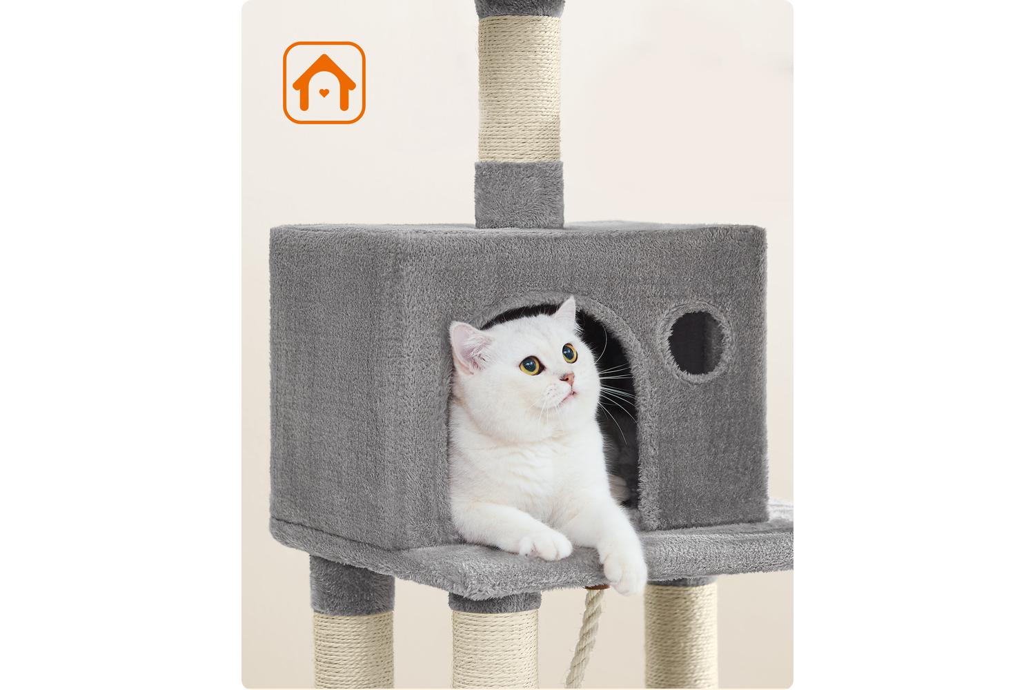 Cat Tree | Cat Tower | Plush & Sisal | 112 Cm-6