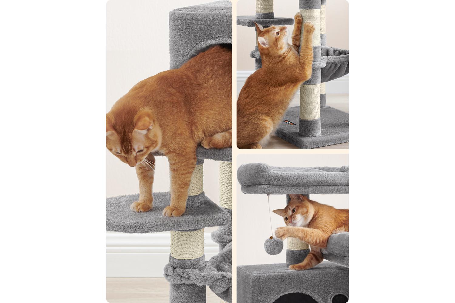 Cat Tree | Cat Tower | Plush & Sisal | 112 Cm-7