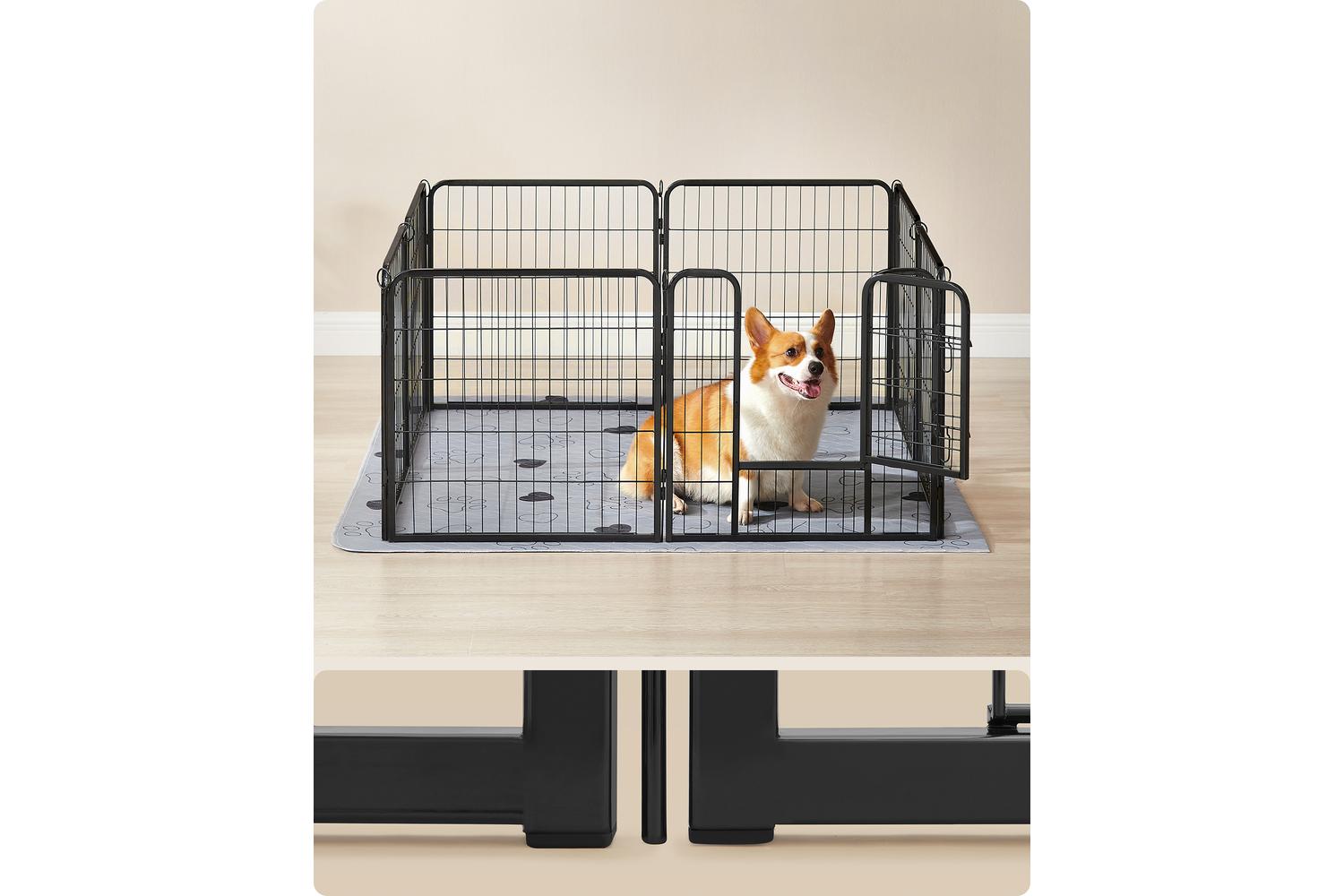 Eight Fences Pet Playpen | Pet Fencing And Containment Systems | Steel | 60 X 60 Cm Panels-3