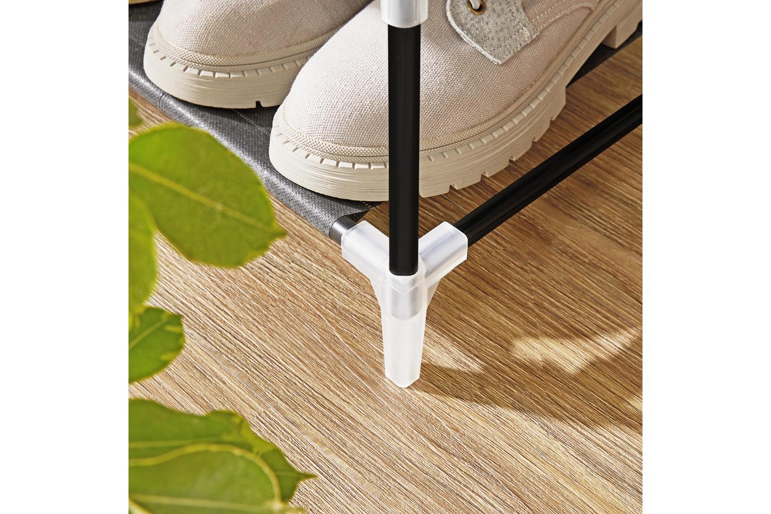 Shoe Rack | Storage Unit | Fabric & Metal | Tall-4