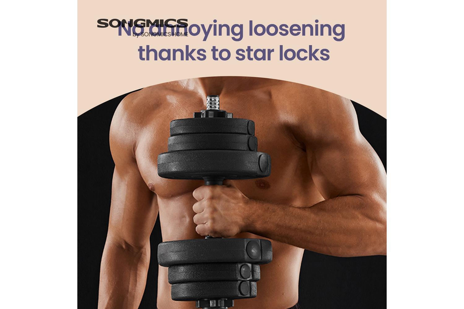 Songmics Dumbbell Set | Free Weights | Pe Coated | 30kg-3