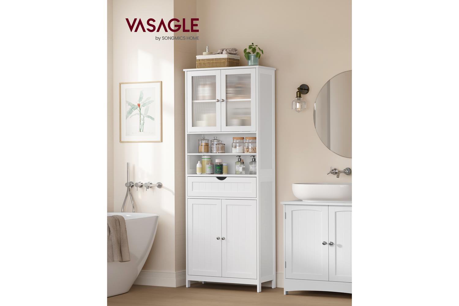 Vasagle Storage Cabinet | Bathroom Storage Unit | Tall-2