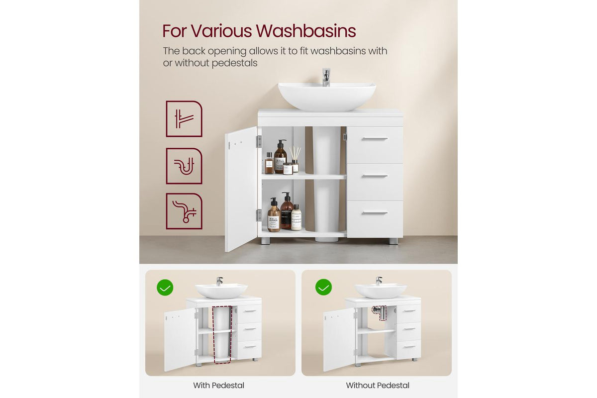 Vasagle Washbasin Cabinet | Bathroom Storage | 70cm-4