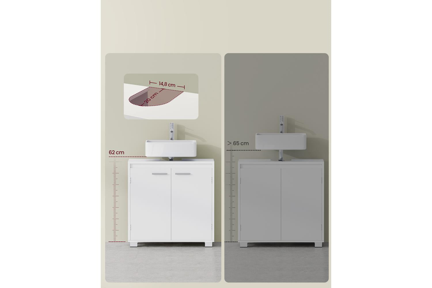 Vasagle Washbasin Cabinet | Bathroom Storage | 60 Cm-7