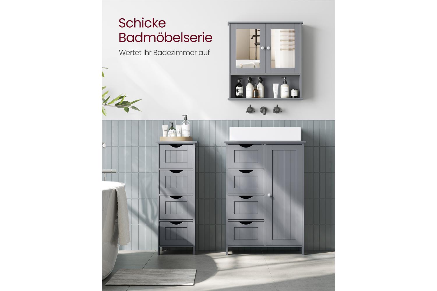 Vasagle Mirror Cabinet | Bathroom Storage | 58.5 Cm-5