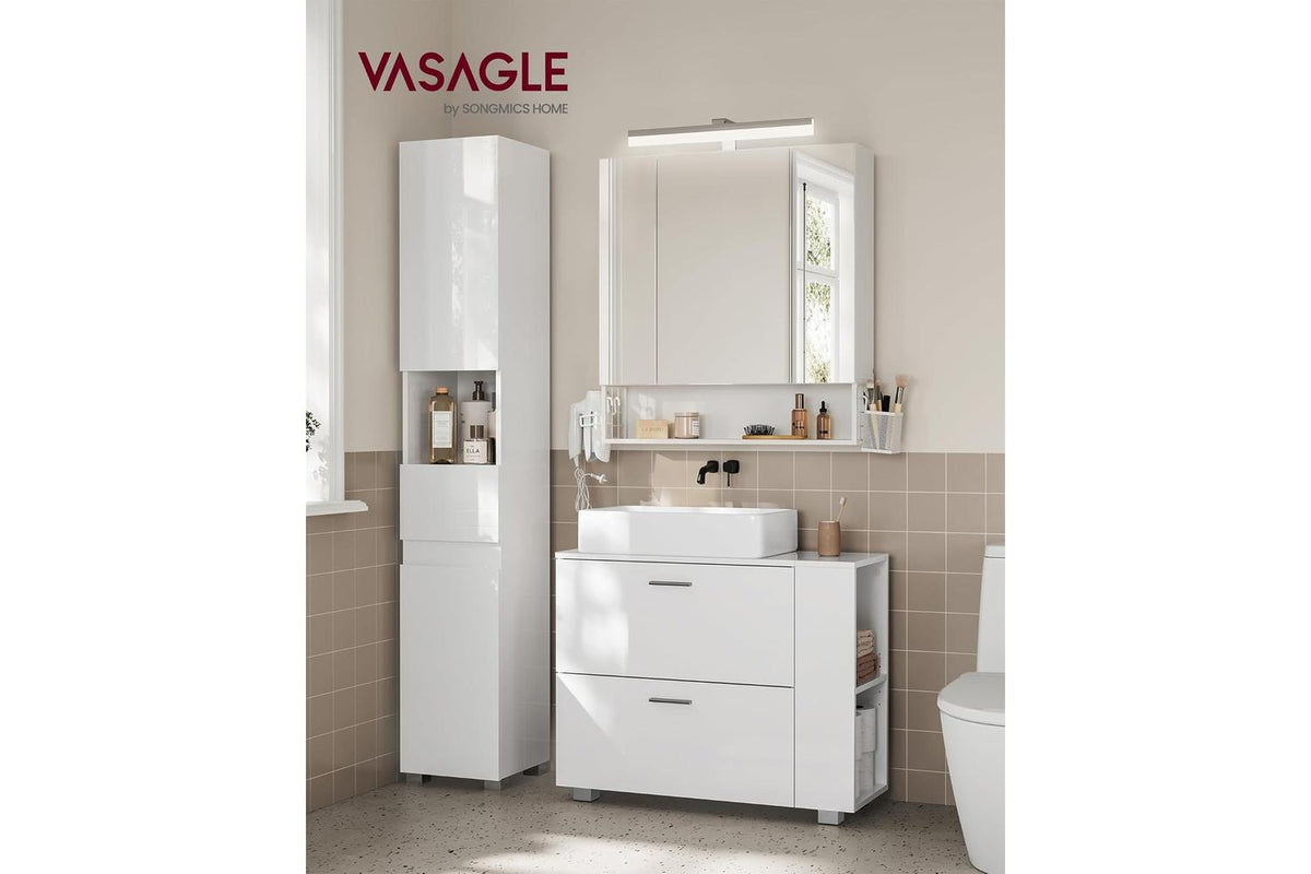 Vasagle Washbasin Cabinet | Bathroom Storage | 30 X 80 X 64 Cm-2