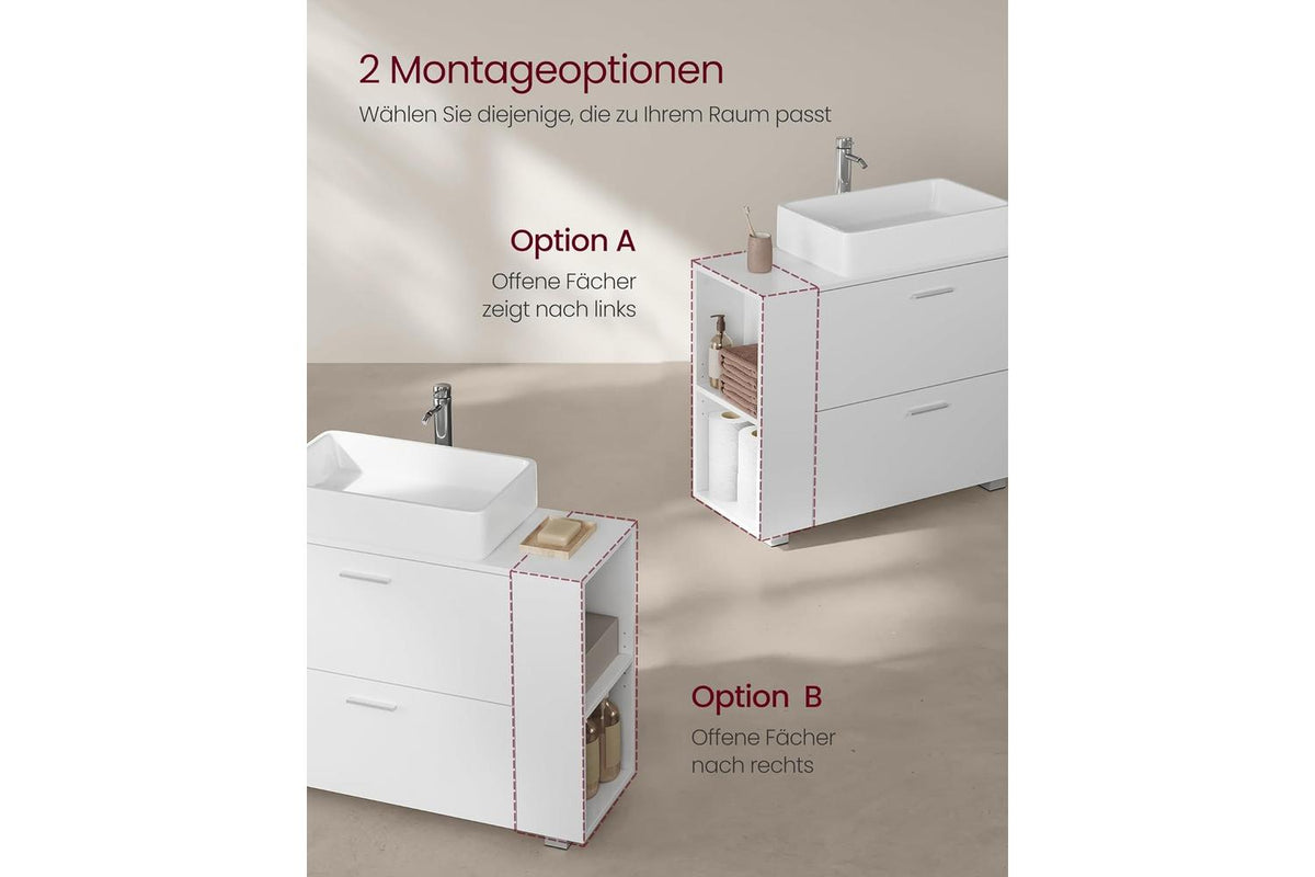 Vasagle Washbasin Cabinet | Bathroom Storage | 30 X 80 X 64 Cm-5