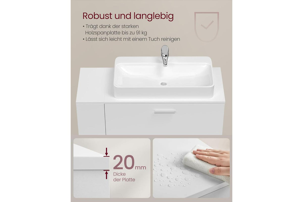 Vasagle Washbasin Cabinet | Bathroom Storage | 30 X 80 X 64 Cm-7