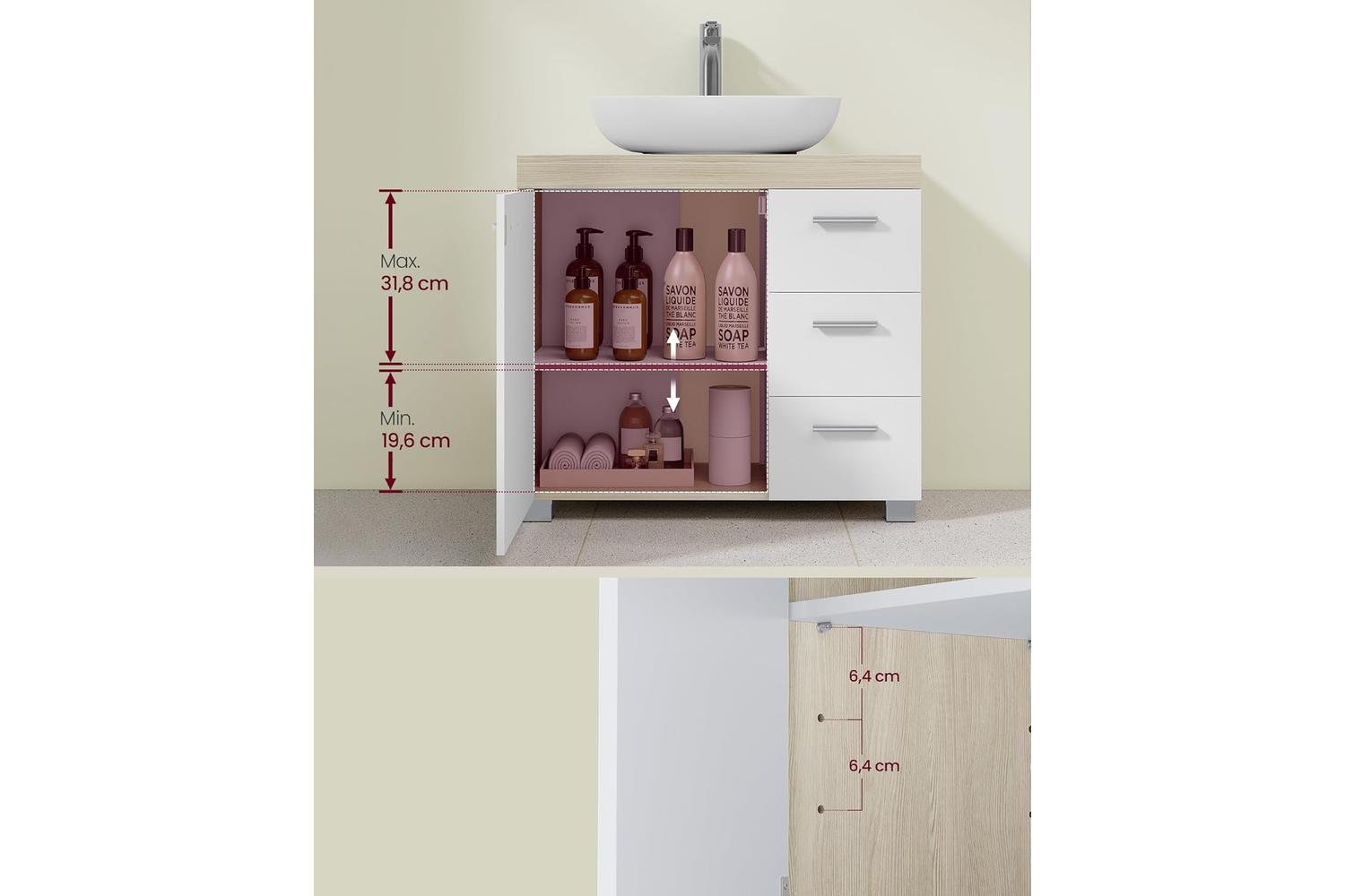 Vasagle Washbasin Cabinet | Bathroom Storage | 70cm-4