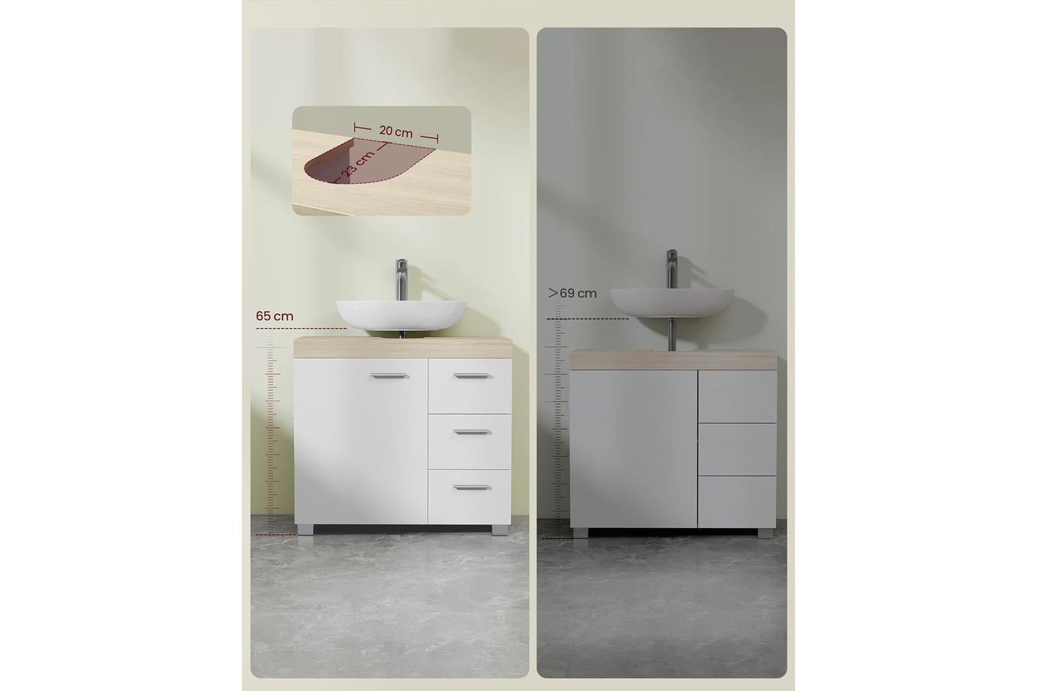 Vasagle Washbasin Cabinet | Bathroom Storage | 70cm-7
