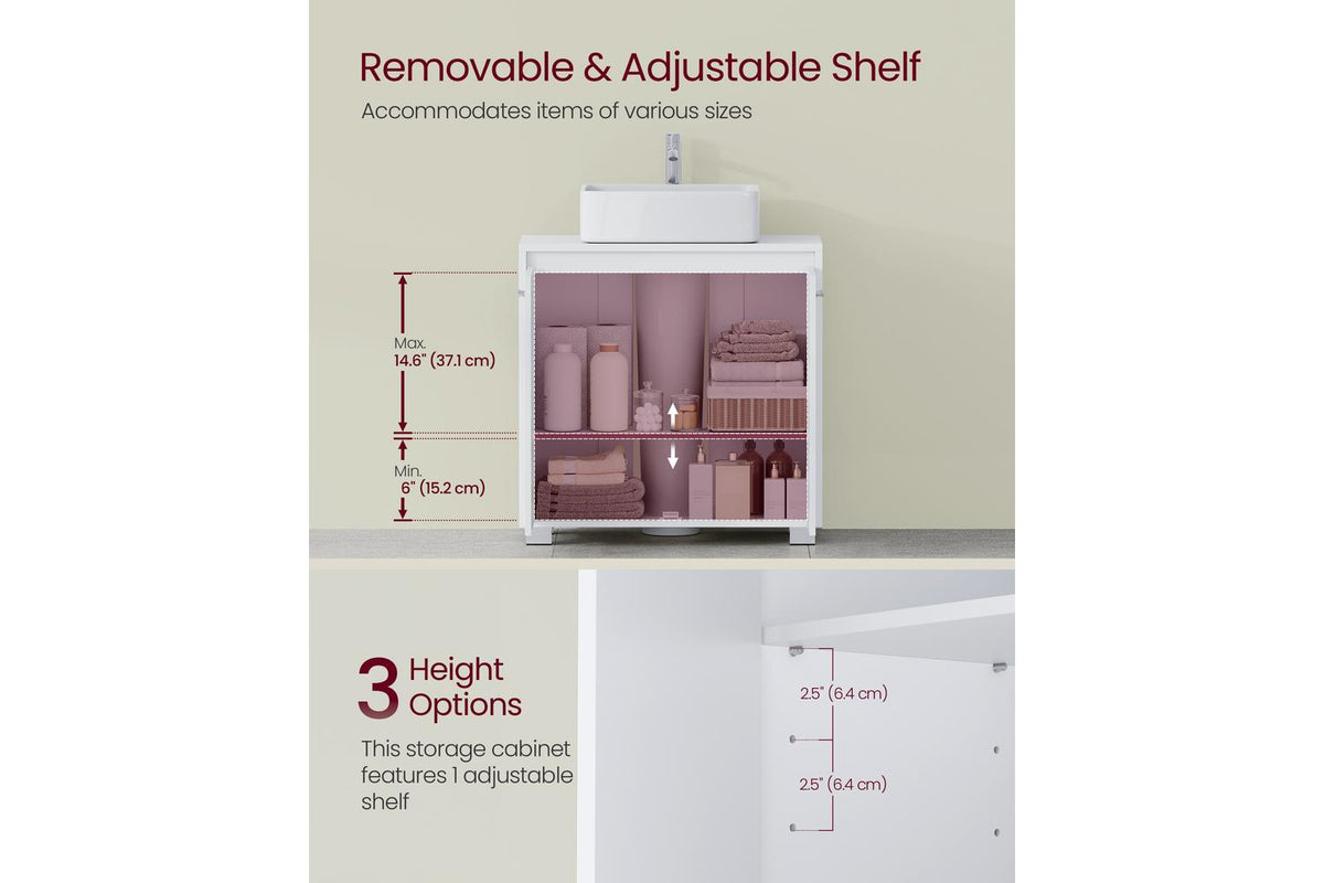 Vasagle Washbasin Cabinet | Bathroom Storage | 60 X 60 Cm-3