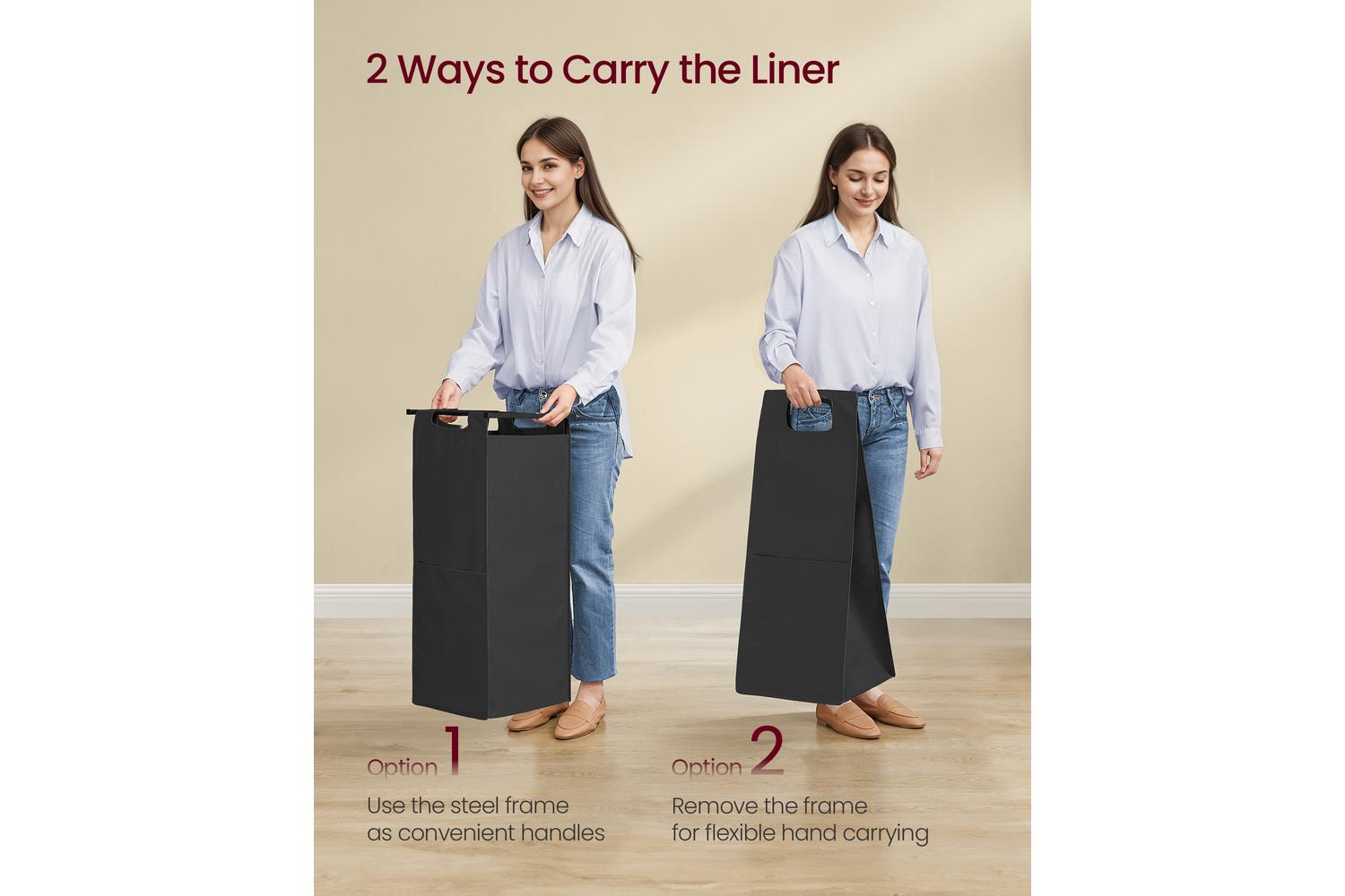 Vasagle Laundry Hamper | Laundry Basket | Steel And Particleboard-7