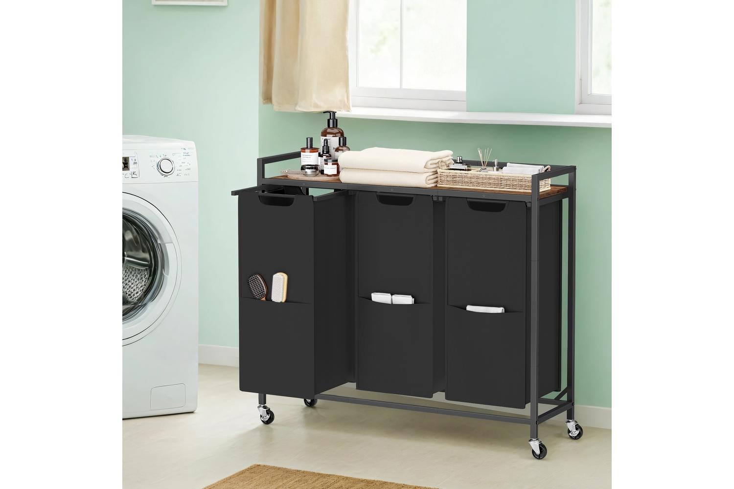 Vasagle Laundry Hamper | Laundry Sorter | Steel & Particleboard-4