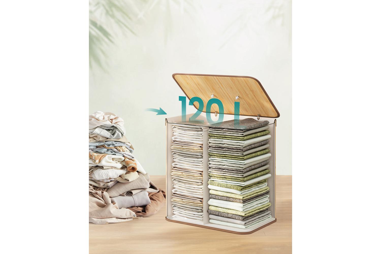 Songmics Laundry Hamper | Laundry Basket | Bamboo | 120 L-4